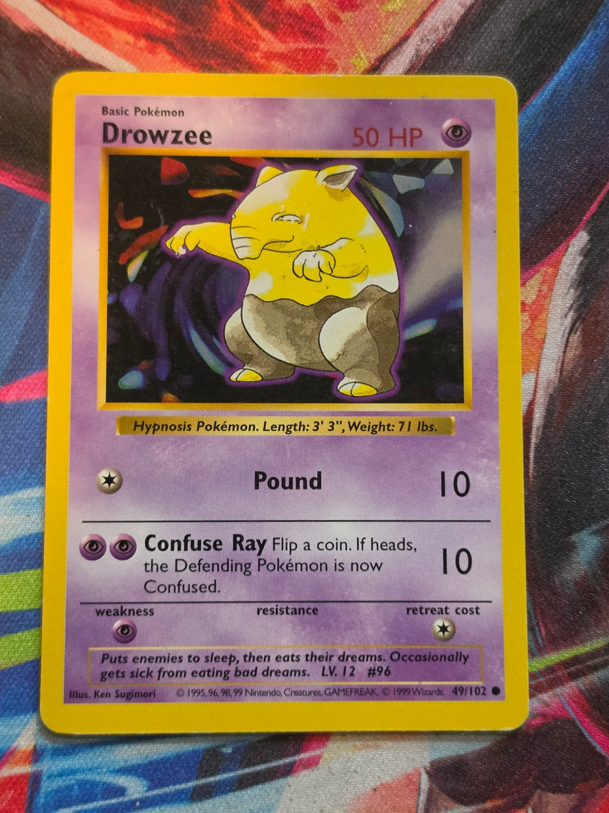 Drowzee Shadowless Base Set Common 049/102 MP Pokemon
