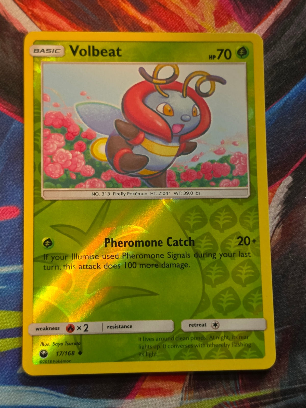 Volbeat - 17/168 - SM - Celestial Storm - Uncommon - Reverse Holo - LP Pokemon