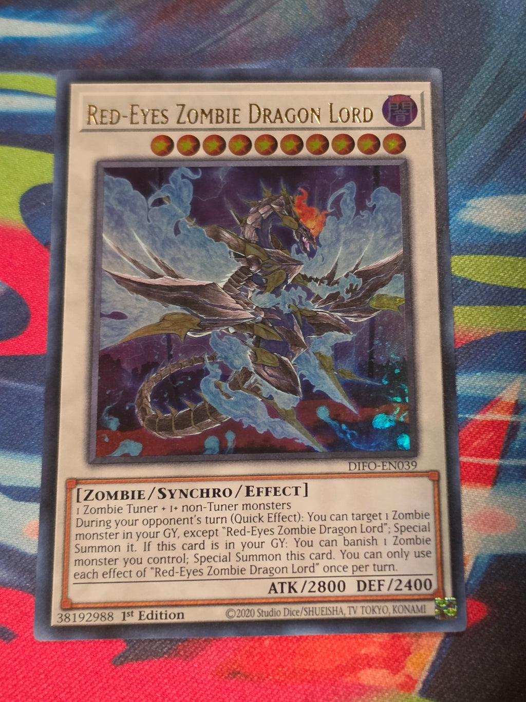 Red-Eyes Zombie Dragon Lord Ultra Rare Dimension Force DIFO-EN039 LP