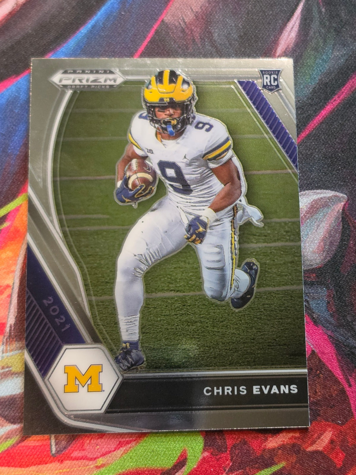 Chris Evans 2021 Panini Prizm Draft Picks - Red White and Blue Prizm 115 NM Football