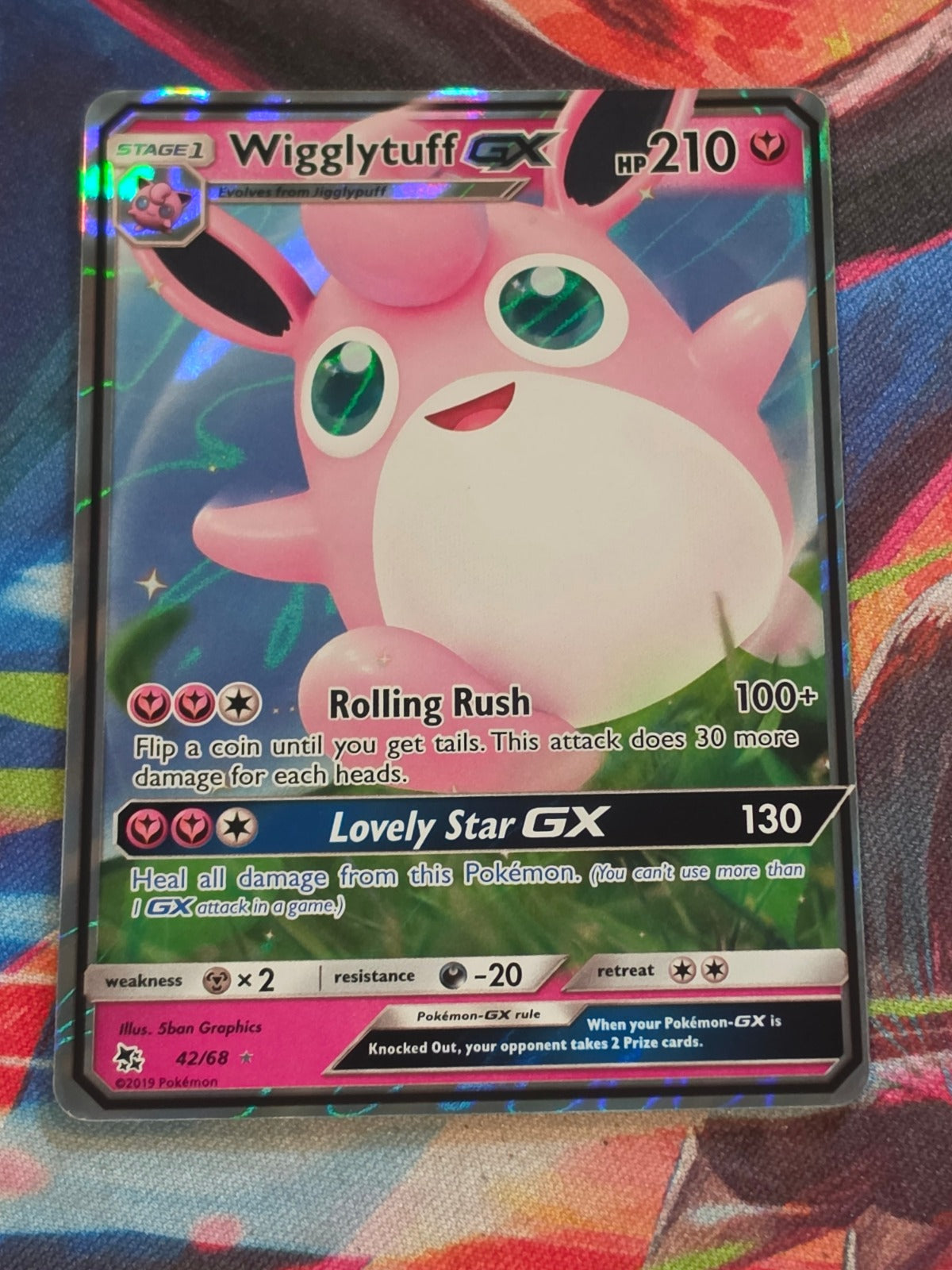 Wigglytuff GX Ultra Rare Hidden Fates 42/68 NM Pokemon