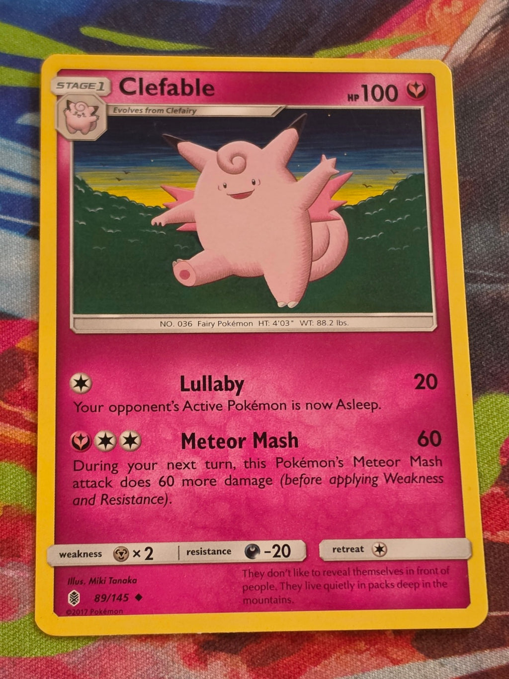 Clefable - 89/145 - SM - Guardians Rising - Uncommon - LP - Pokemon