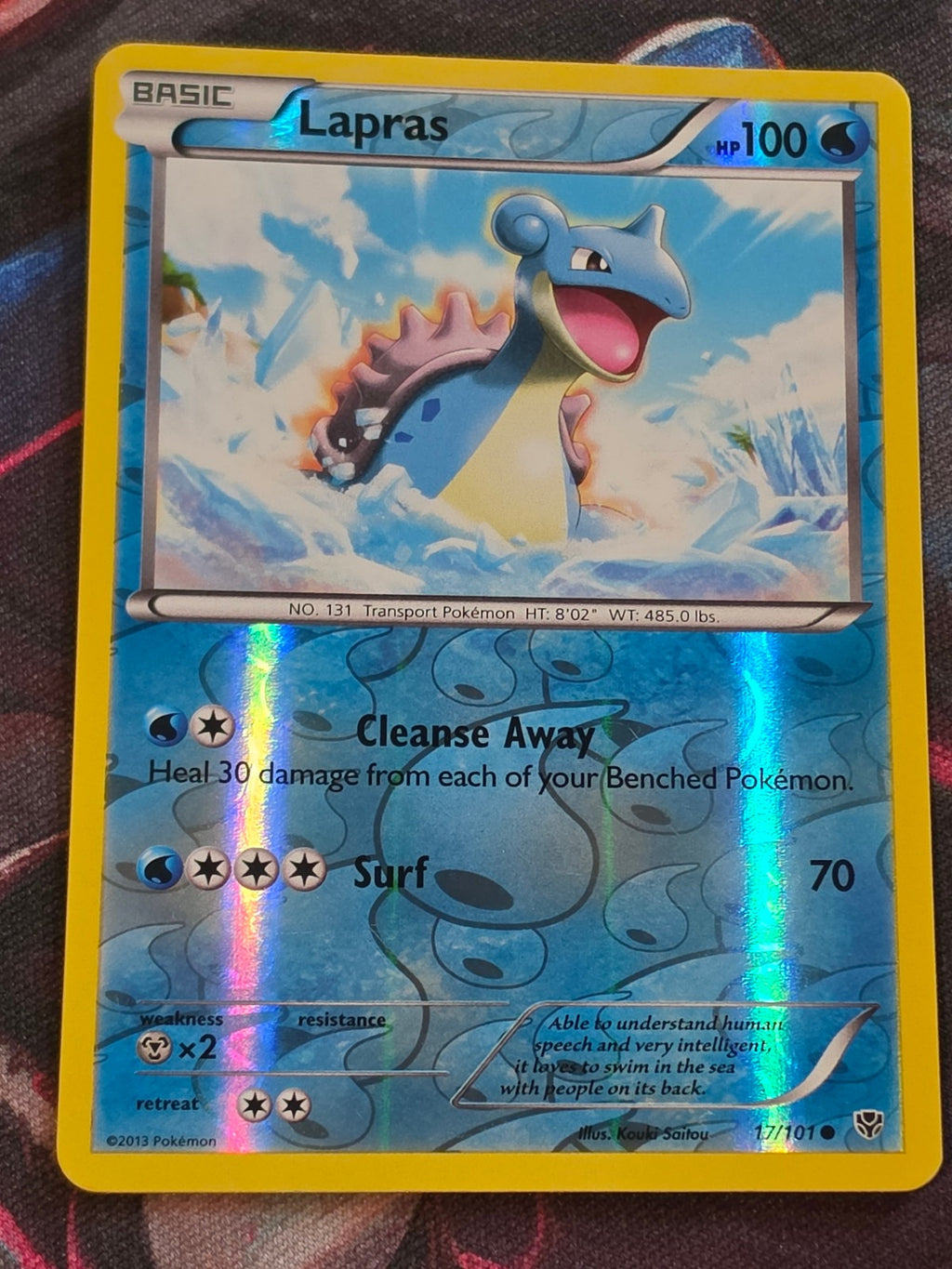Lapras - 17/101 - Plasma Blast - Common - Reverse Holo - LP - Pokemon