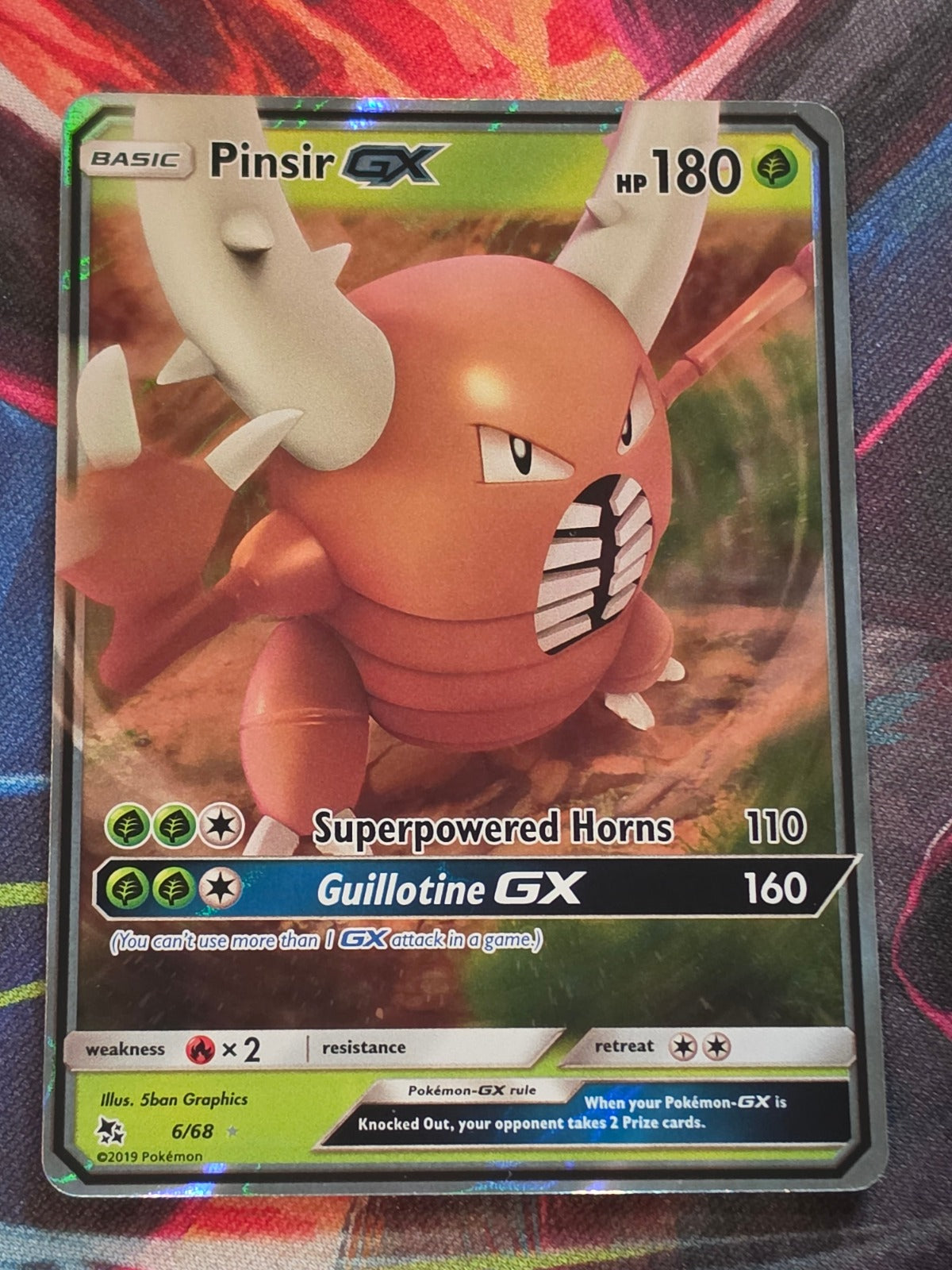 Pinsir GX Ultra Rare Hidden Fates 6/68 LP Pokemon