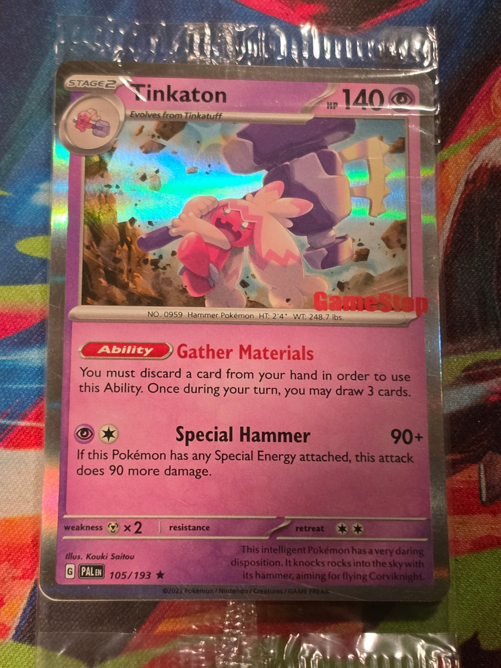 Tinkaton (GameStop Exclusive) Promo Miscellaneous Cards & Products 105/193 NM SEALED Pokemon