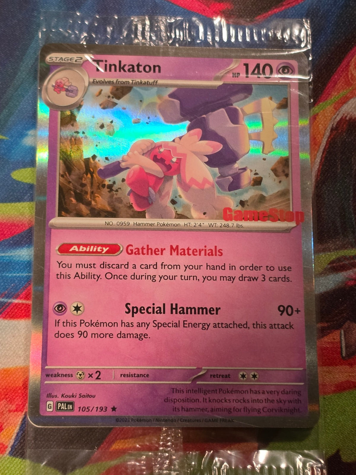 Tinkaton (GameStop Exclusive) Promo Miscellaneous Cards & Products 105/193 NM SEALED Pokemon