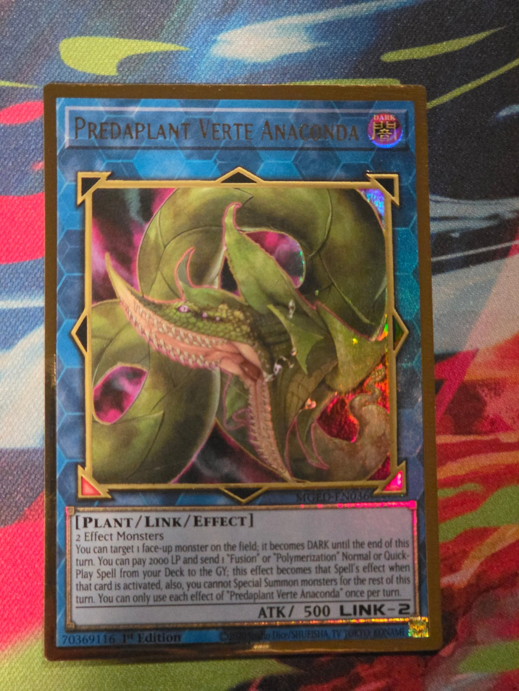 Predaplant Verte Anaconda Premium Gold Rare Maximum Gold: El Dorado MGED-EN036 1st Edition LP Yu-Gi-Oh!