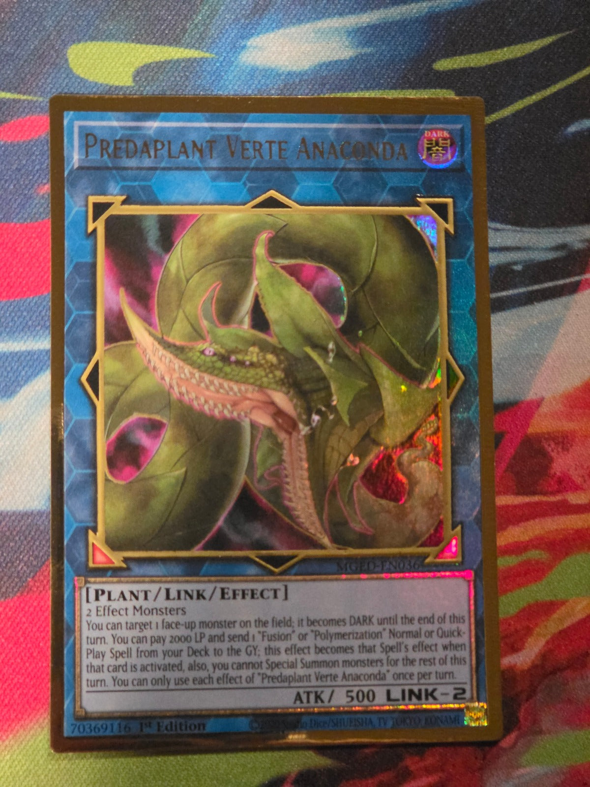Predaplant Verte Anaconda Premium Gold Rare Maximum Gold: El Dorado MGED-EN036 1st Edition LP Yu-Gi-Oh!