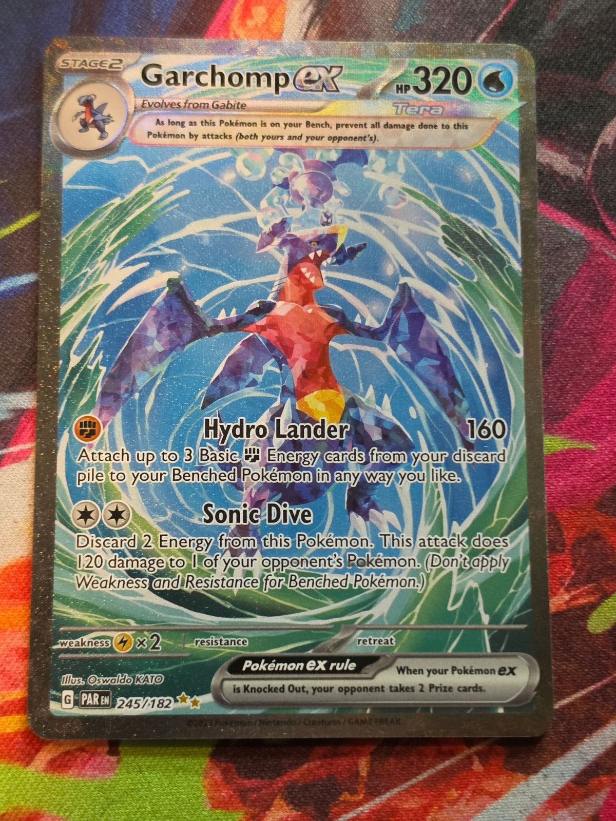 Garchomp ex Special Illustration Rare SV04: Paradox Rift 245/182 NM Pokemon