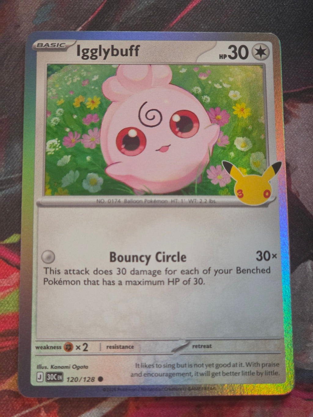 Igglybuff Common ME: 30th Celebration 120/128 NM Pokemon