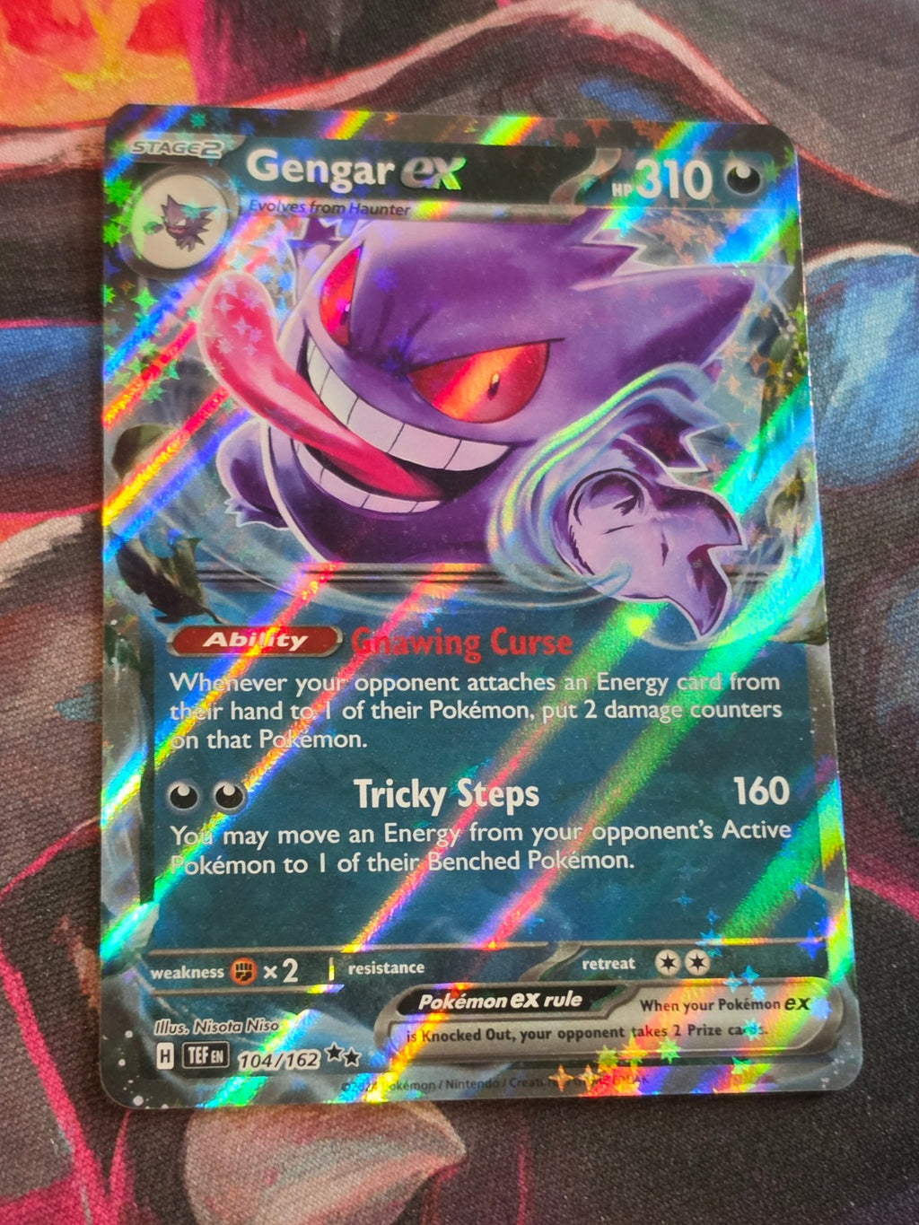Gengar ex - 104/162 - SV05: Temporal Forces - Double Rare - NM - Pokemon