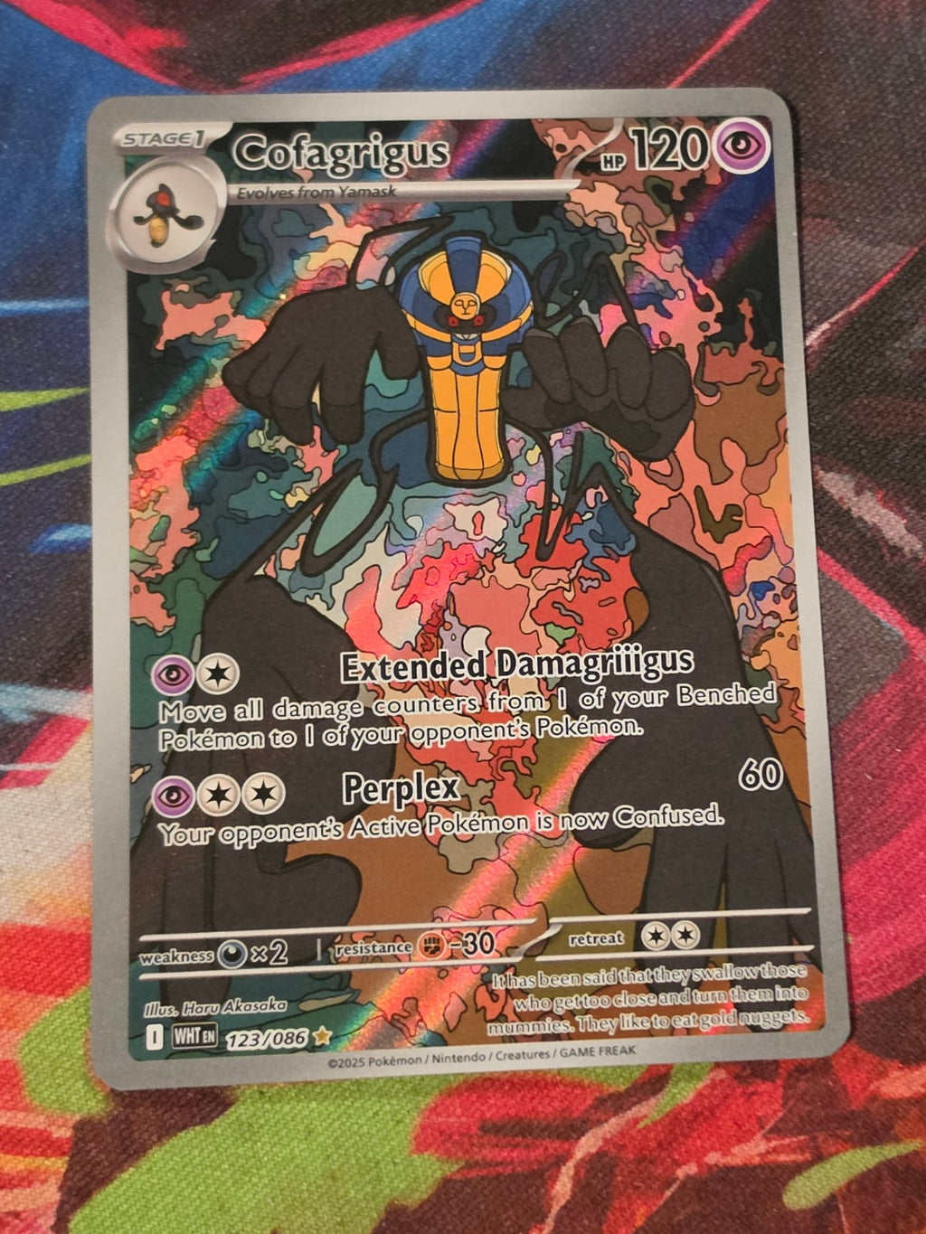 Cofagrigus Illustration Rare White Flare 123/086 NM Pokemon