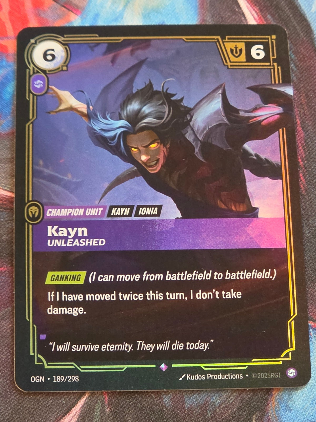 Kayn, Unleashed - 189/298 - Origins - Rare - NM