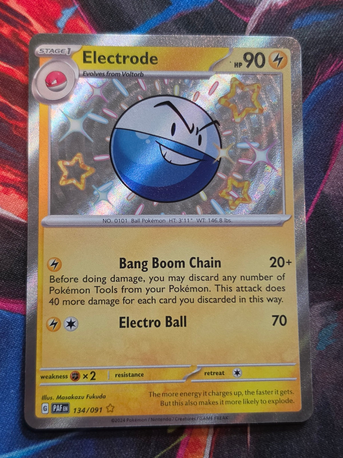 Electrode Shiny Rare Paldean Fates 134/091 NM Pokemon