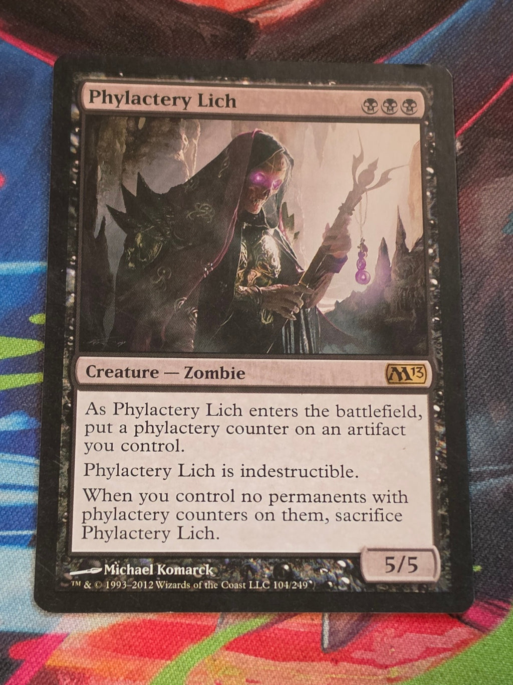 Phylactery Lich #104 Magic 2013 (M13) Rare LP MTG