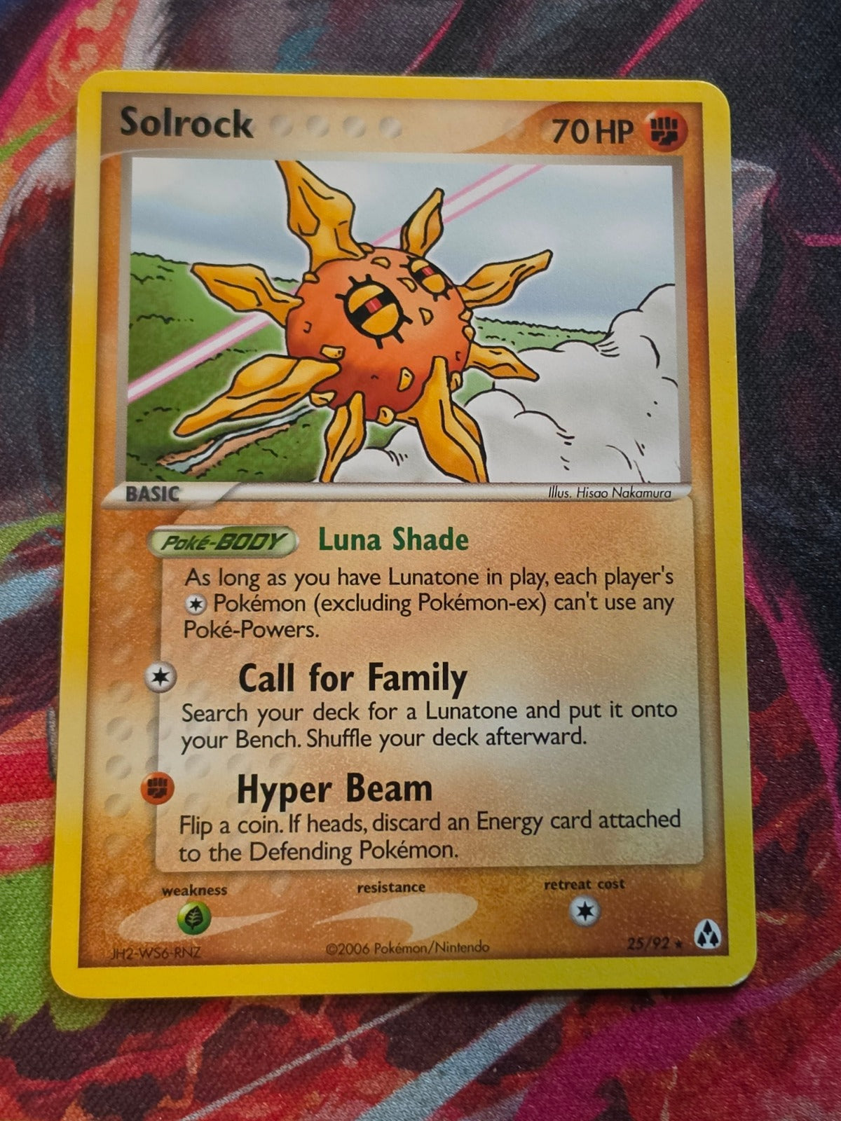 Solrock Rare EX Legend Maker 25/92 LP Pokemon