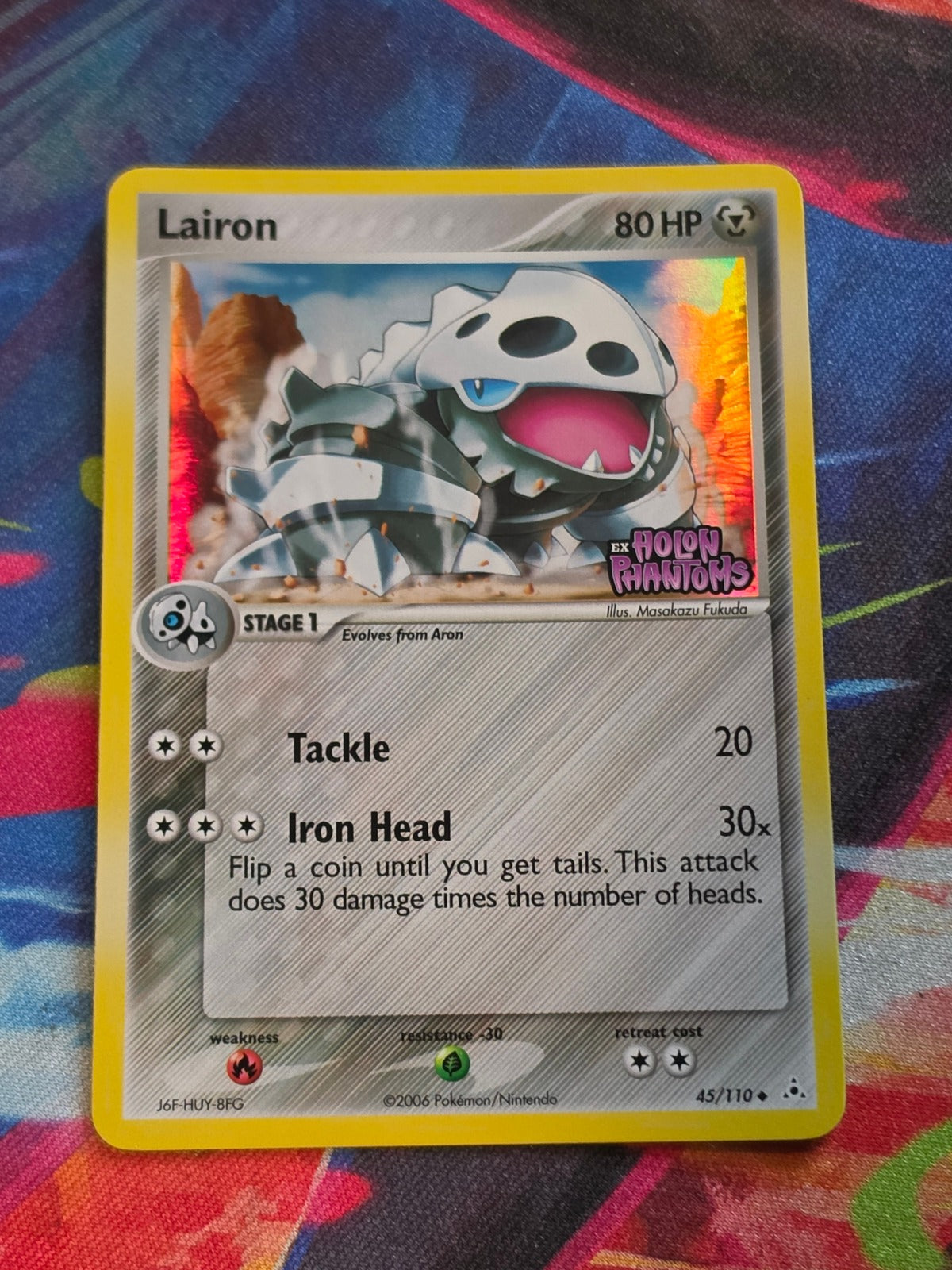 Lairon Uncommon Reverse Holo EX Holon Phantoms 45/110 NM-/LP+ Pokemon