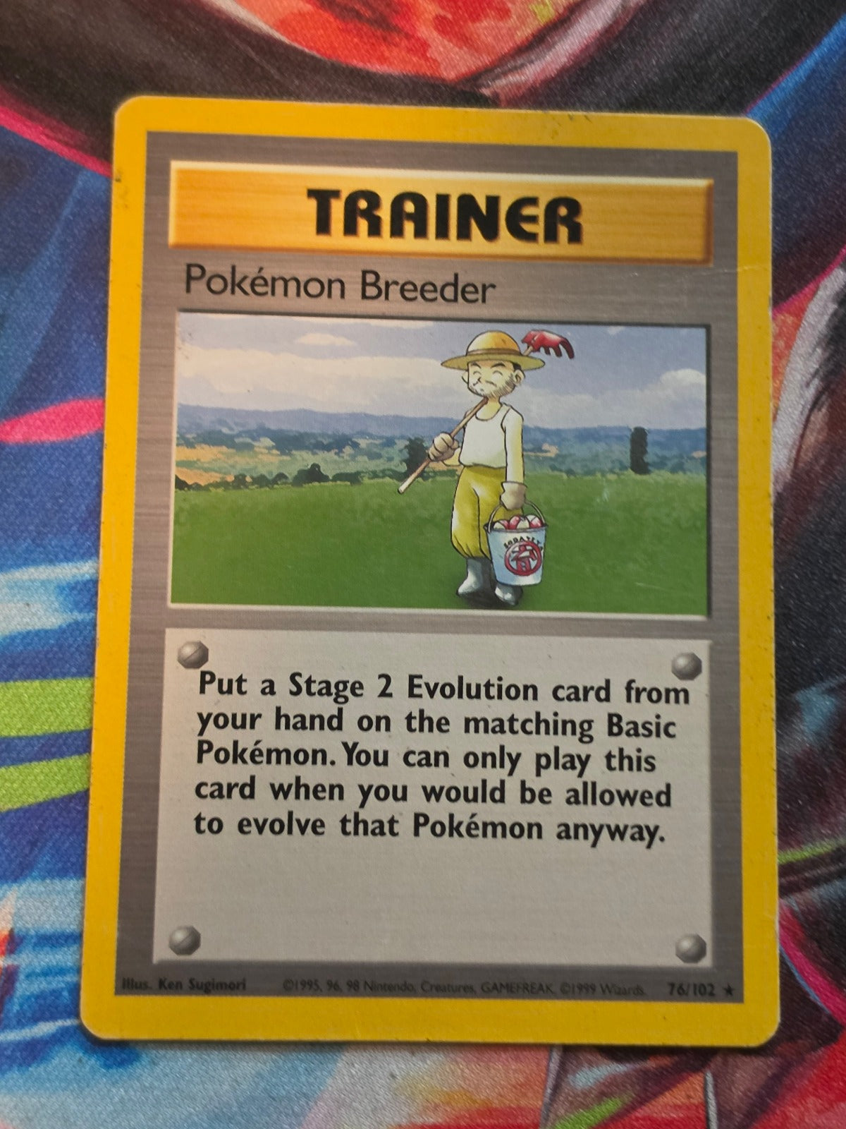 Pokemon Breeder Unlimited Base Set Rare 076/102 MP Pokemon