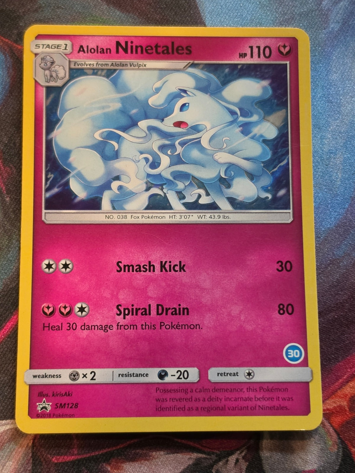 Alolan Ninetales (30) Promo SM Trainer Kit: Alolan Sandslash & Alolan Ninetales SM128 LP Pokemon