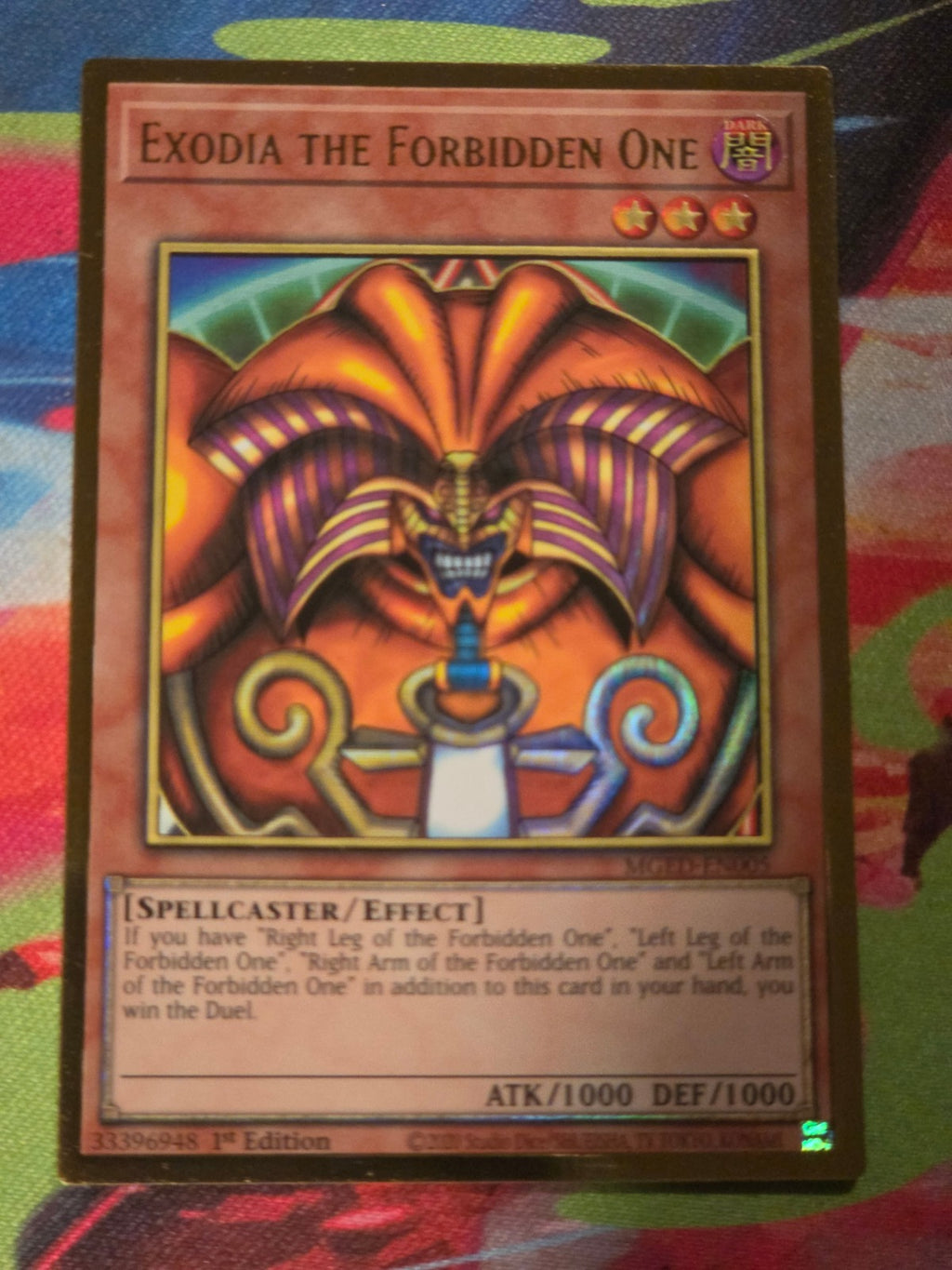 Exodia the Forbidden One Premium Gold Rare Maximum Gold: El Dorado MGED-EN005 1st Edition LP Yu-Gi-Oh!