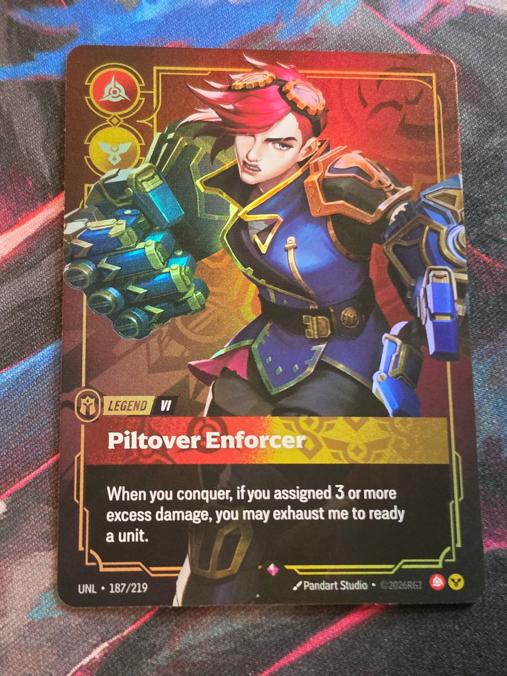 Vi, Piltover Enforcer - 187/219 - Unleashed - Rare - NM