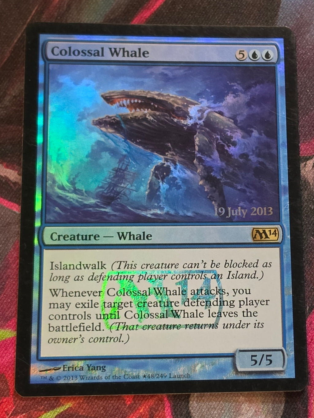 Colossal Whale #48 Magic 2014 Promos (PM14) Rare Foil LP MTG
