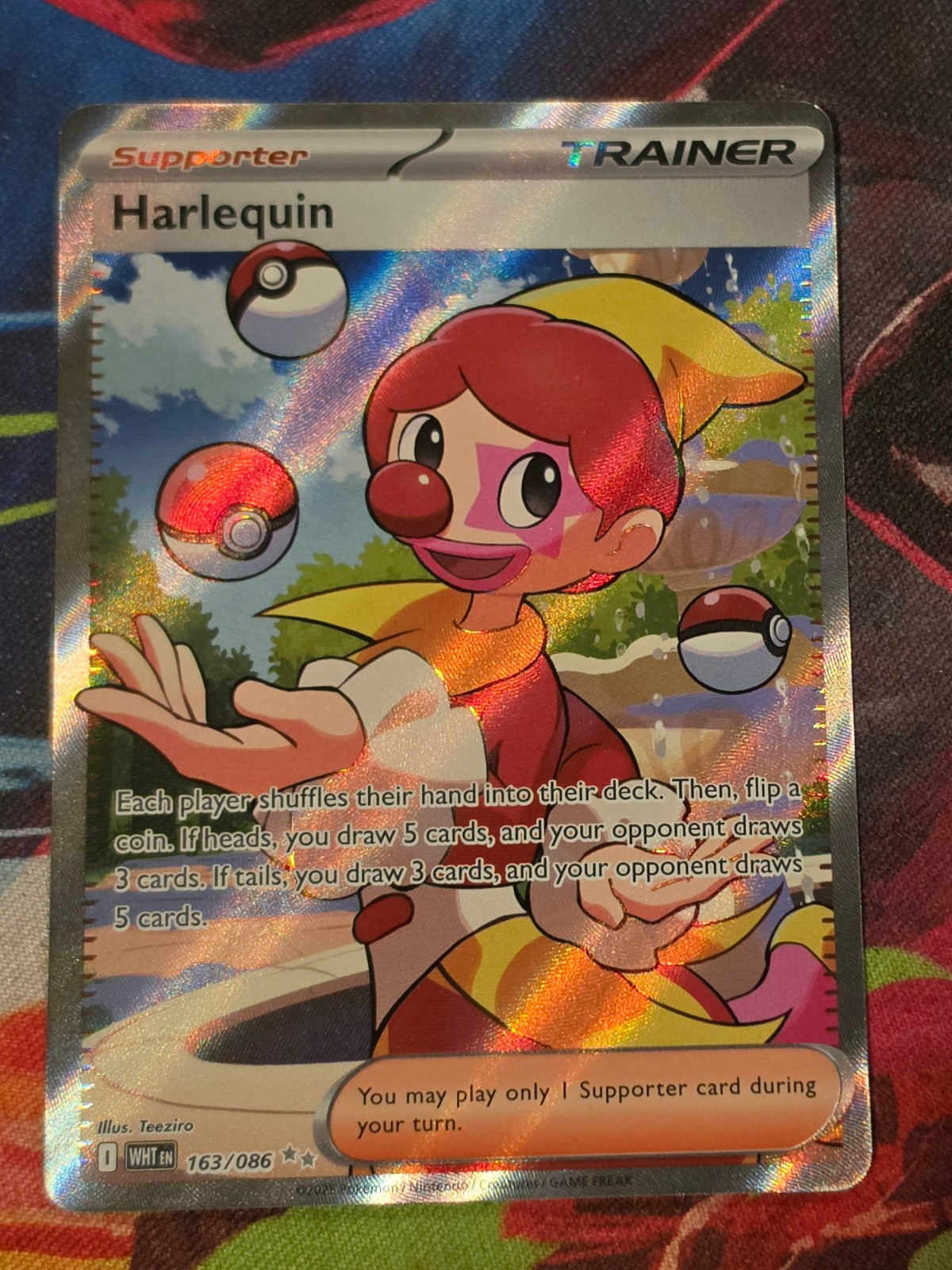 Harlequin Ultra Rare White Flare 163/086 NM Pokemon