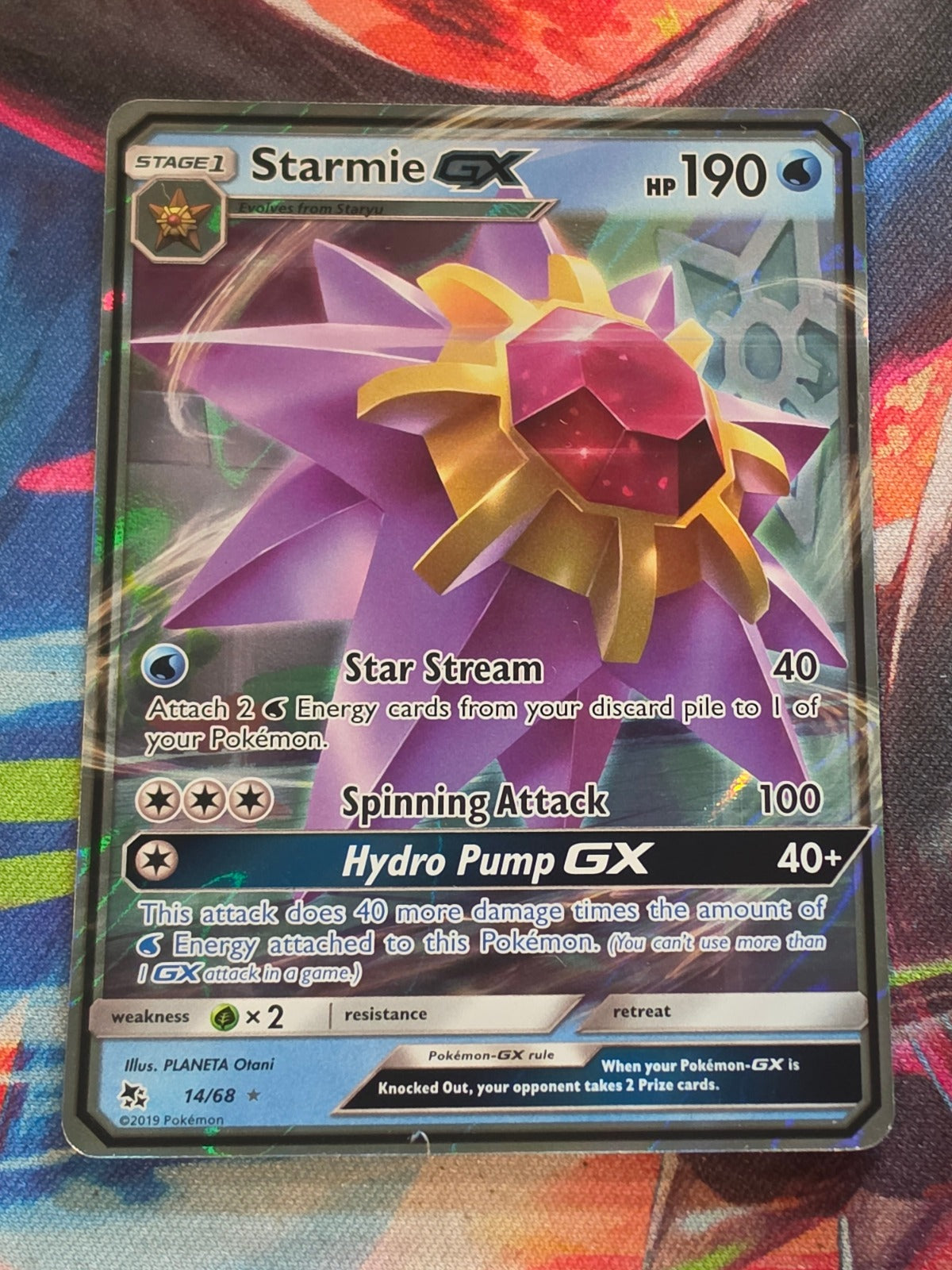 Starmie GX Ultra Rare Hidden Fates 14/68 NM Pokemon