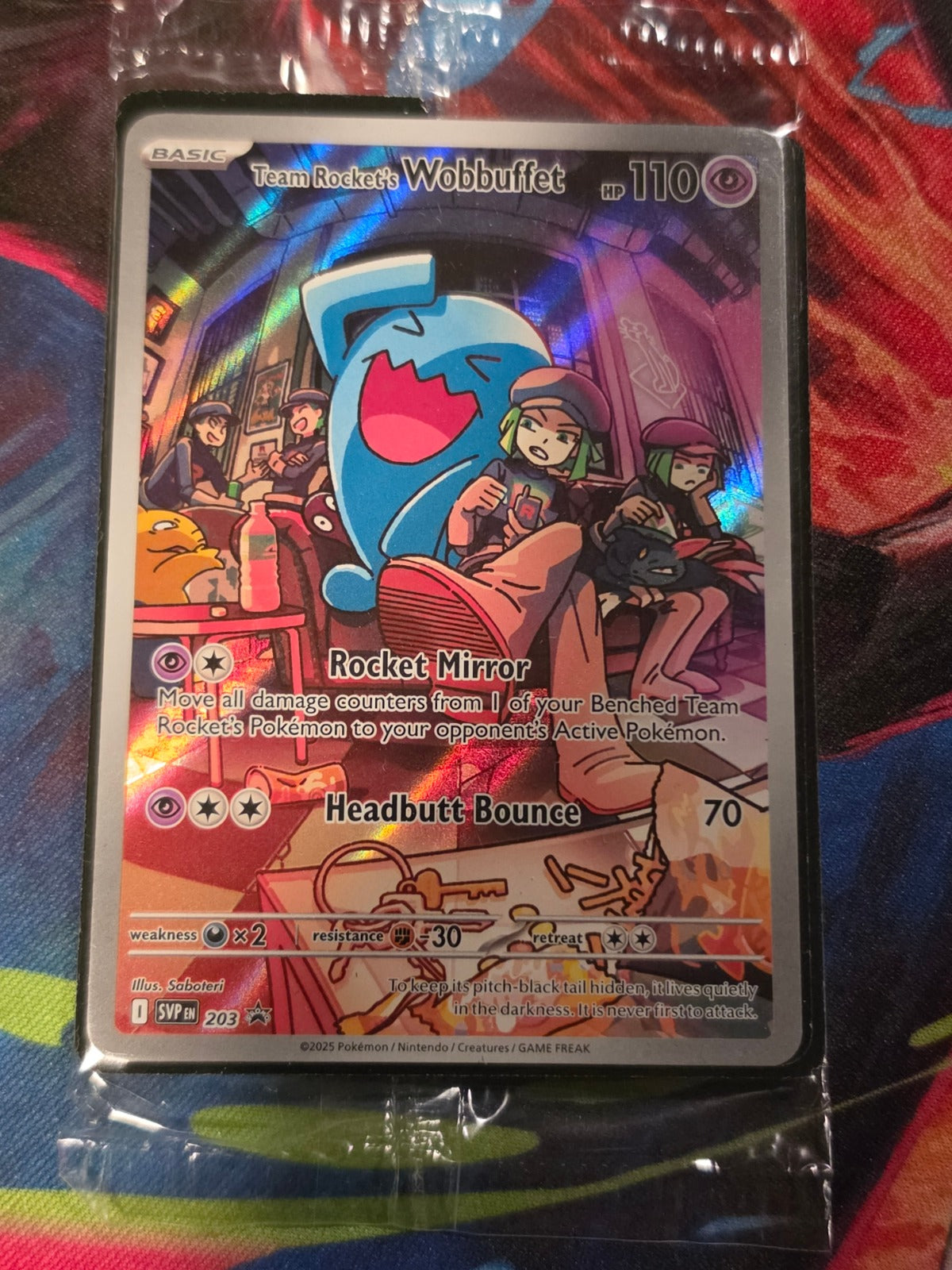 Team Rocket's Wobbuffet Promo Scarlet & Violet Promo Cards 203 NM SEALED Pokemon