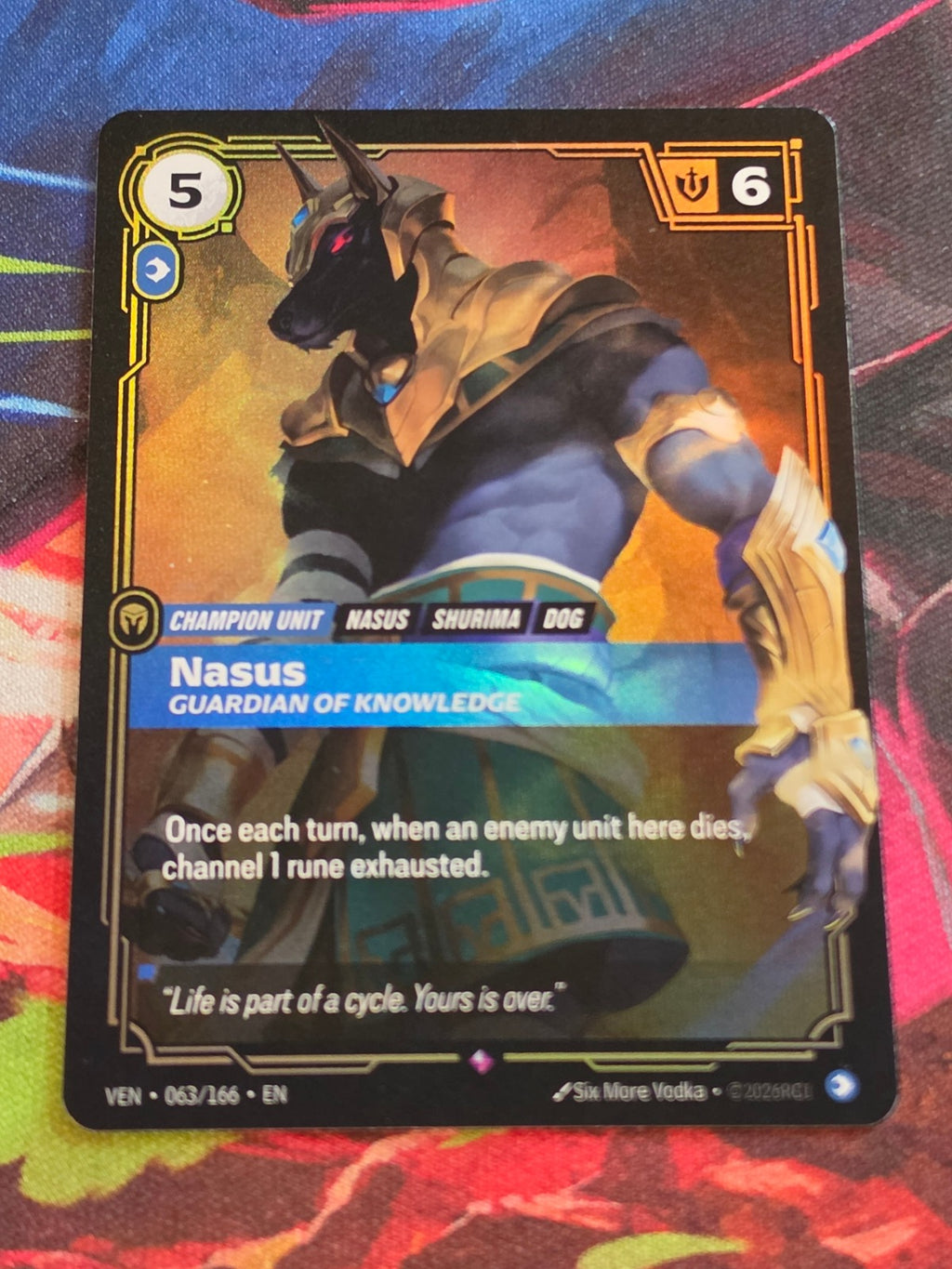 Nasus, Guardian of Knowledge - 063/166 - Vendetta - Rare - NM