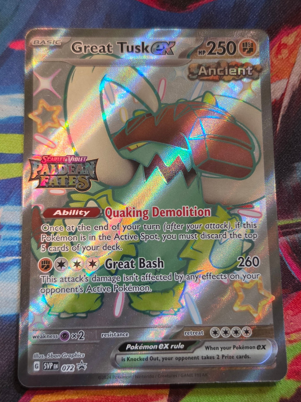 Great Tusk ex (Paldean Fates Stamped) Promo Miscellaneous Cards & Products 072 NM Pokemon