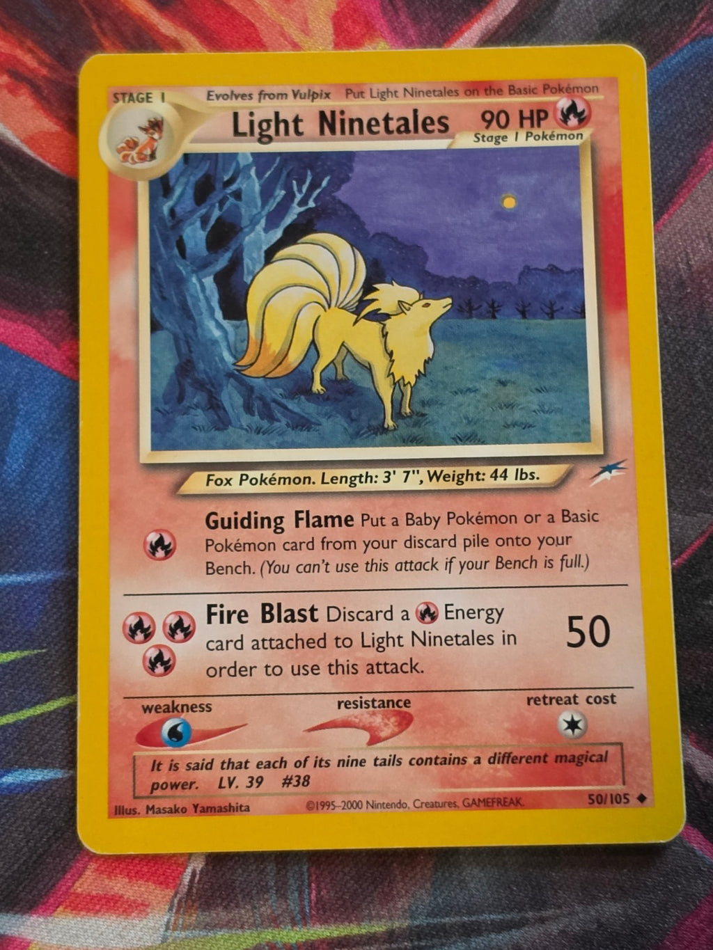 Light Ninetales - 050/105 - Neo Destiny - Uncommon - Unlimited - LP Pokemon