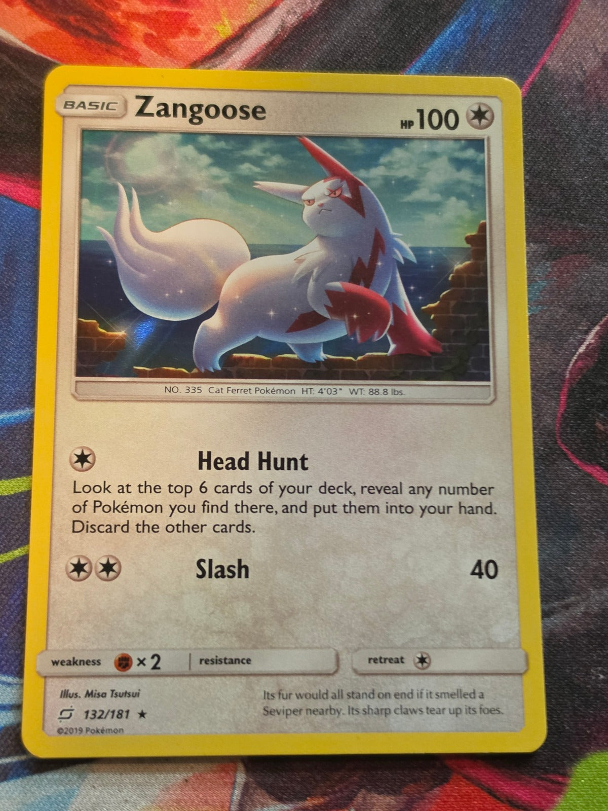 Zangoose Holo Rare Team Up 132/181 NM Pokemon