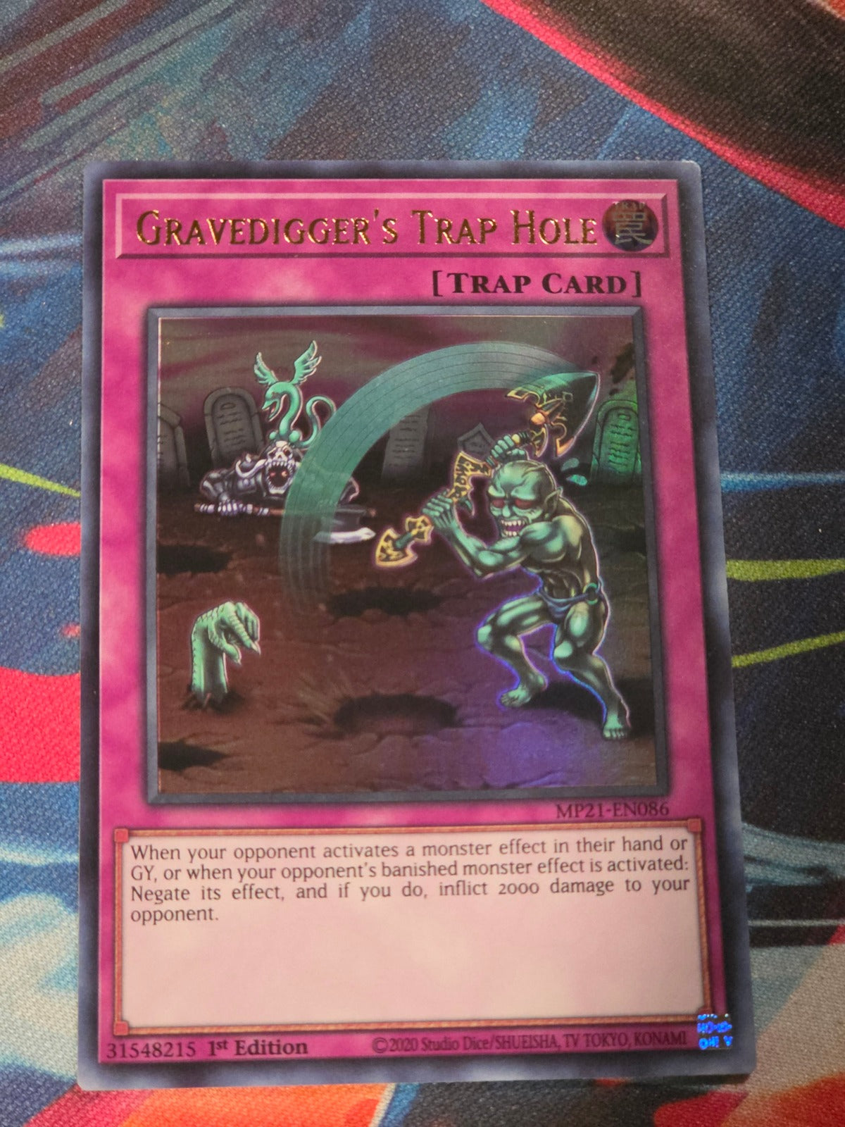 Gravedigger's Trap Hole Ultra Rare 2021 Tin of Ancient Battles MP21-EN086 1st Edition LP Yu-Gi-Oh!