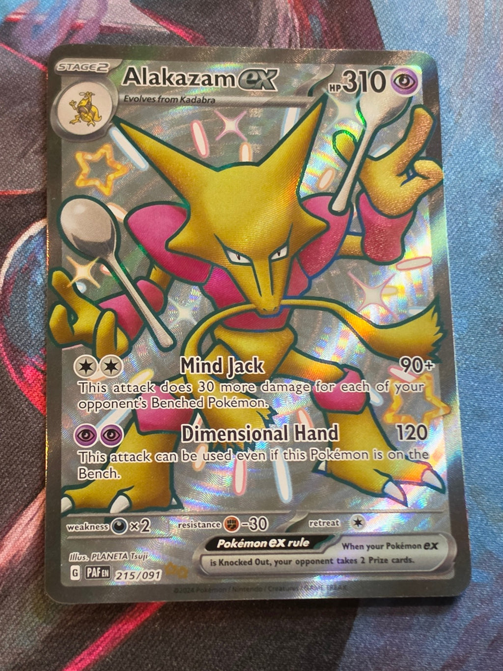 Alakazam ex Shiny Ultra Rare Paldean Fates 215/091 NM Pokemon