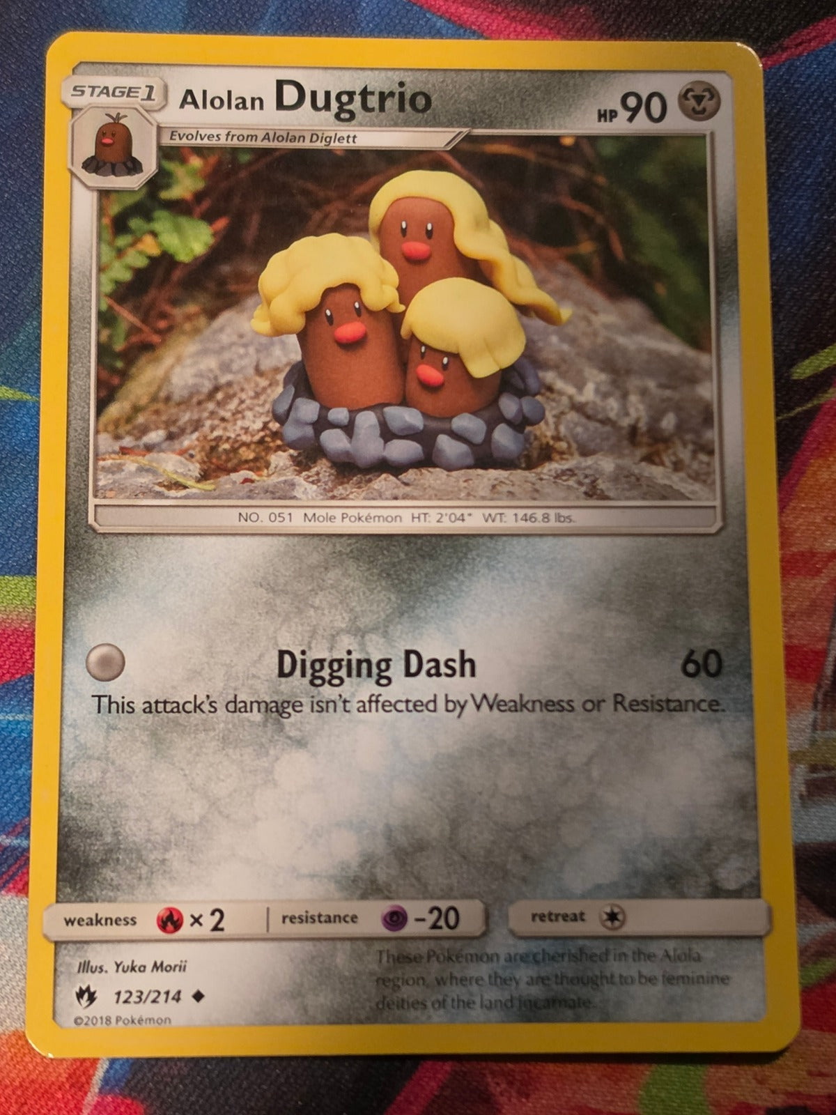 Alolan Dugtrio Uncommon SM - Lost Thunder 123/214 NM Pokemon