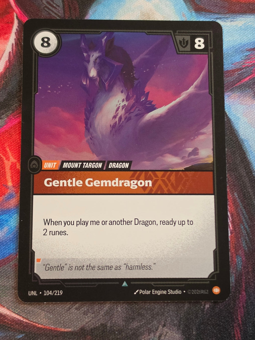 Gentle Gemdragon - 104/219 - Unleashed - Uncommon - NM