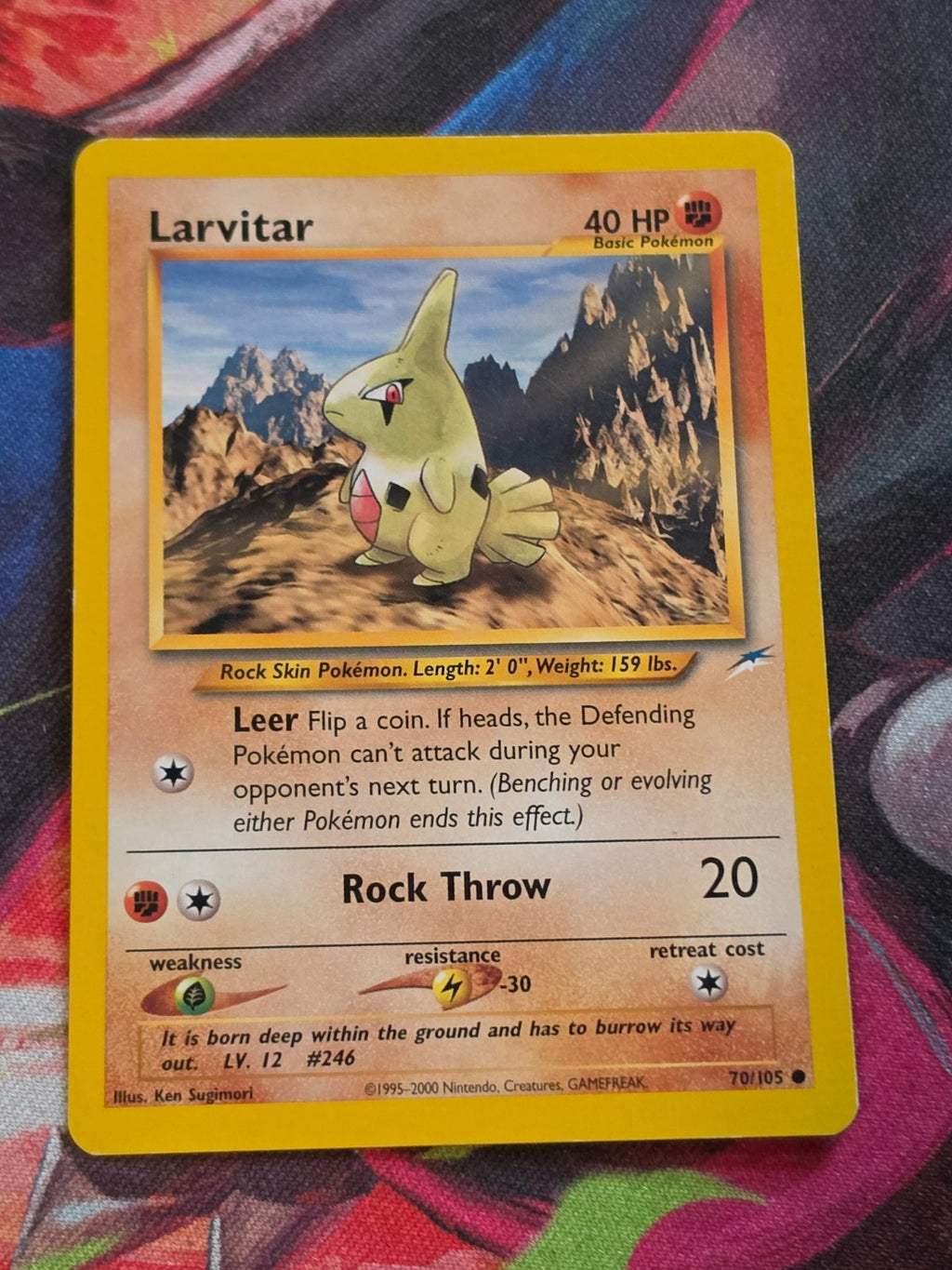 Larvitar - 070/105 - Neo Destiny - Common - Unlimited - LP Pokemon