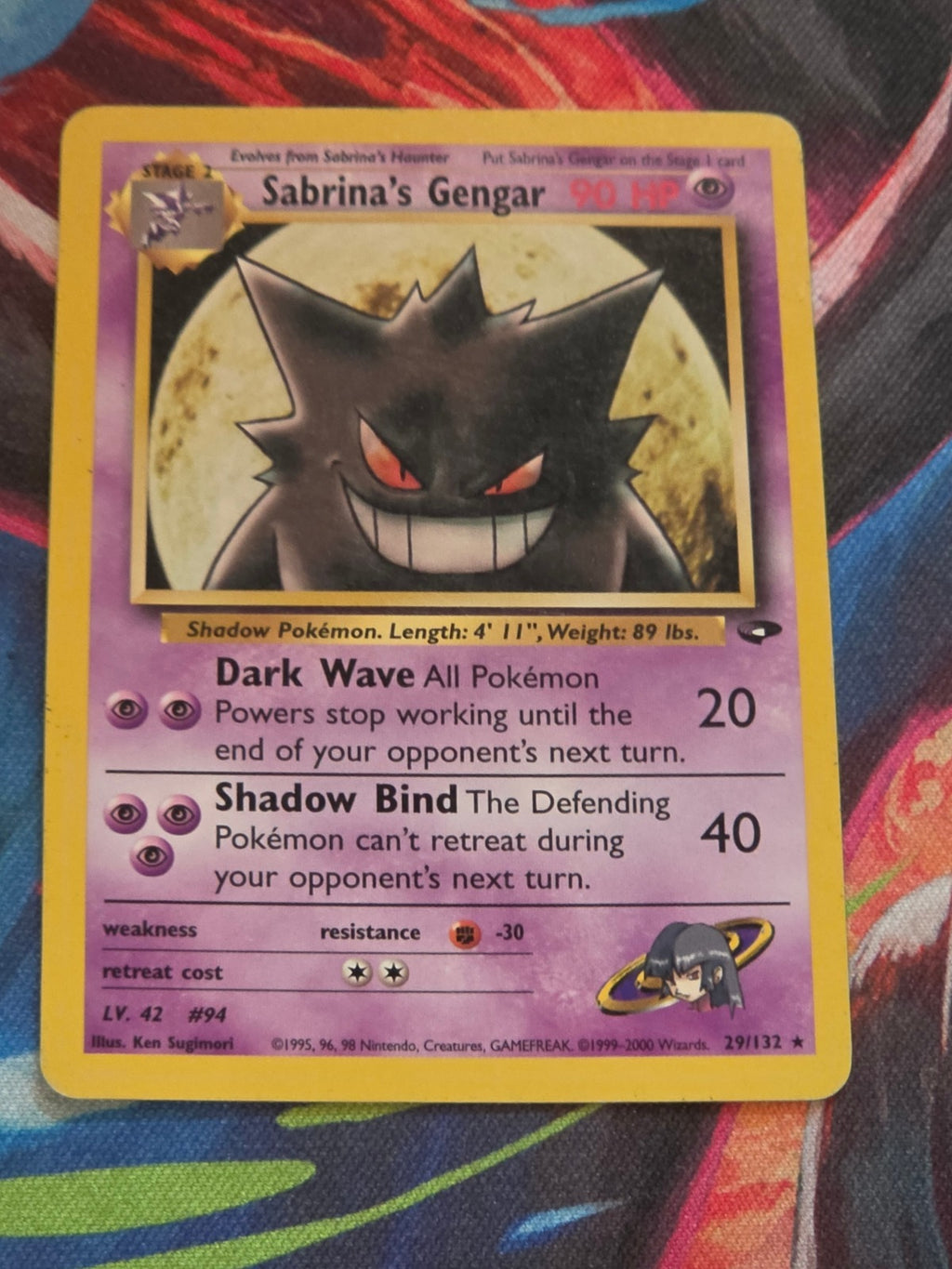 Sabrina's Gengar Unlimited Rare Gym Challenge 029/132 LP Pokemon