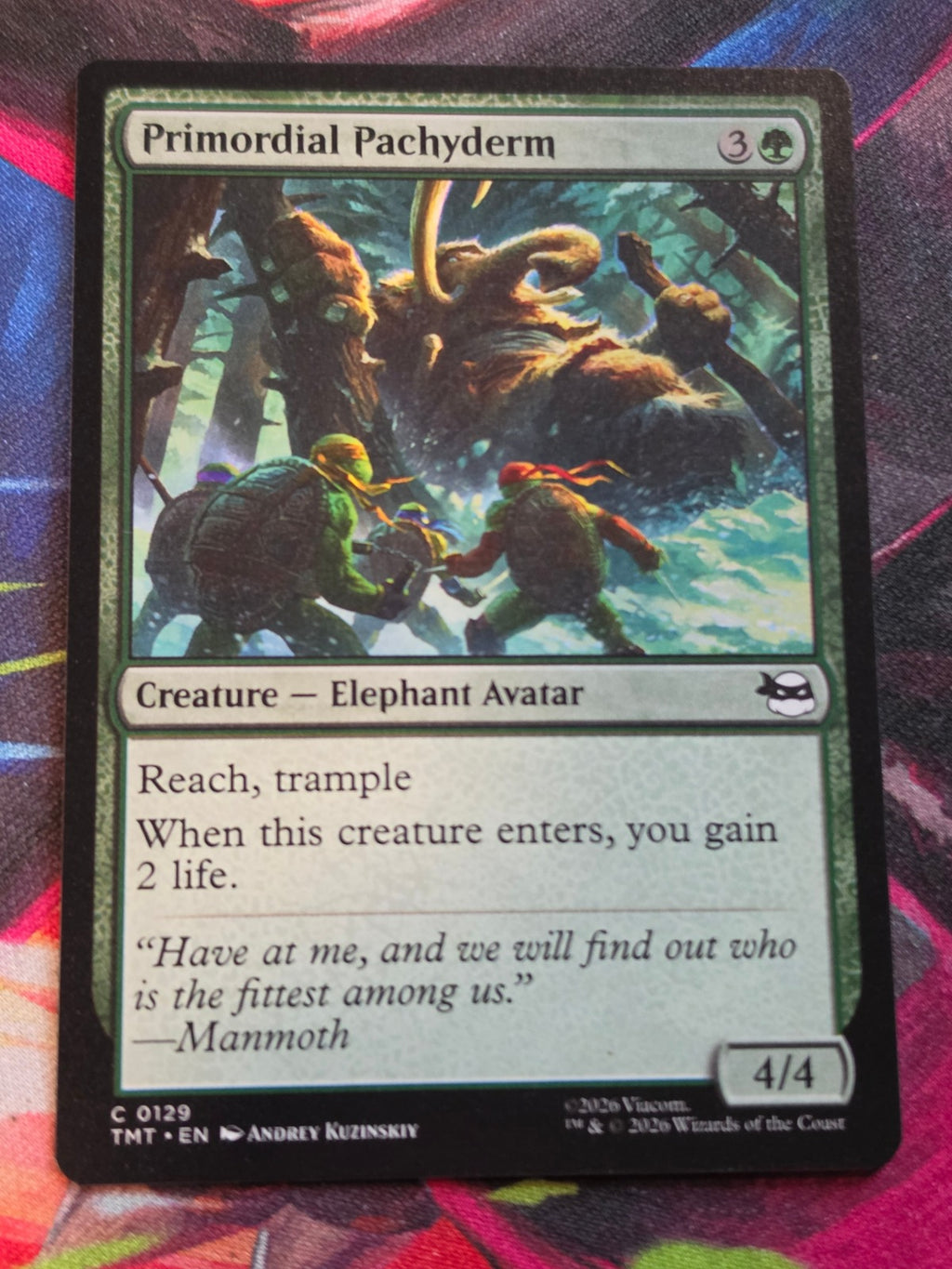 Primordial Pachyderm - 129 - Teenage Mutant Ninja Turtles - C - NM MTG