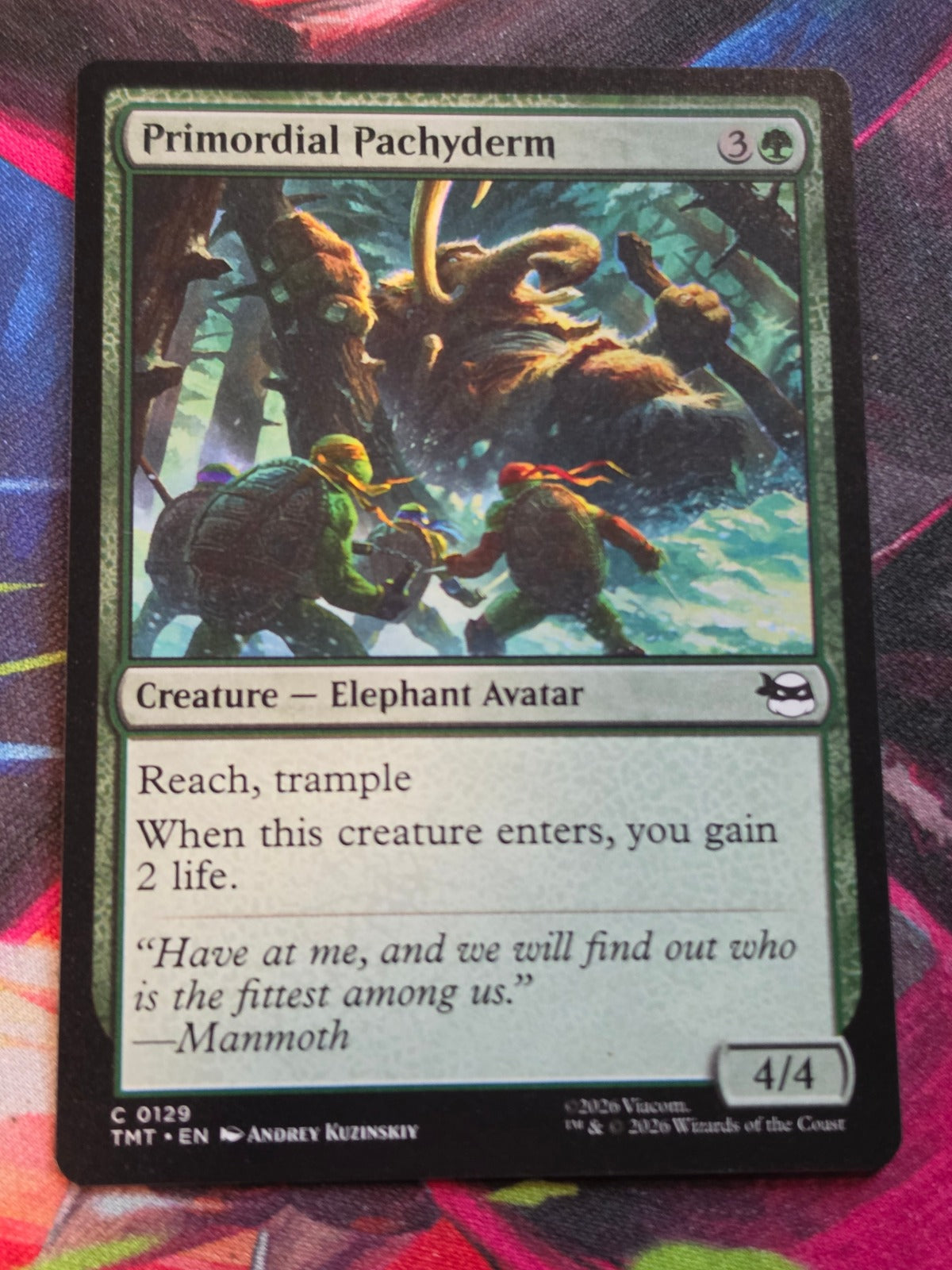Primordial Pachyderm - 129 - Teenage Mutant Ninja Turtles - C - NM MTG