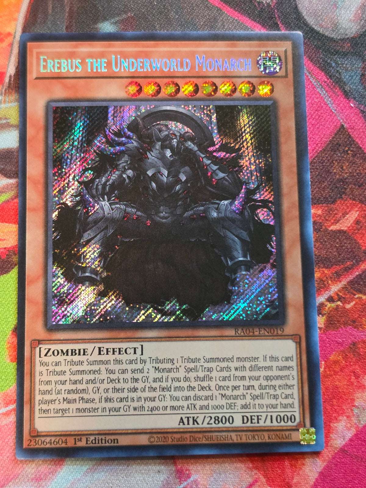 Erebus the Underworld Monarch (Secret Rare) Secret Rare Quarter Century Stampede RA04-EN019 NM