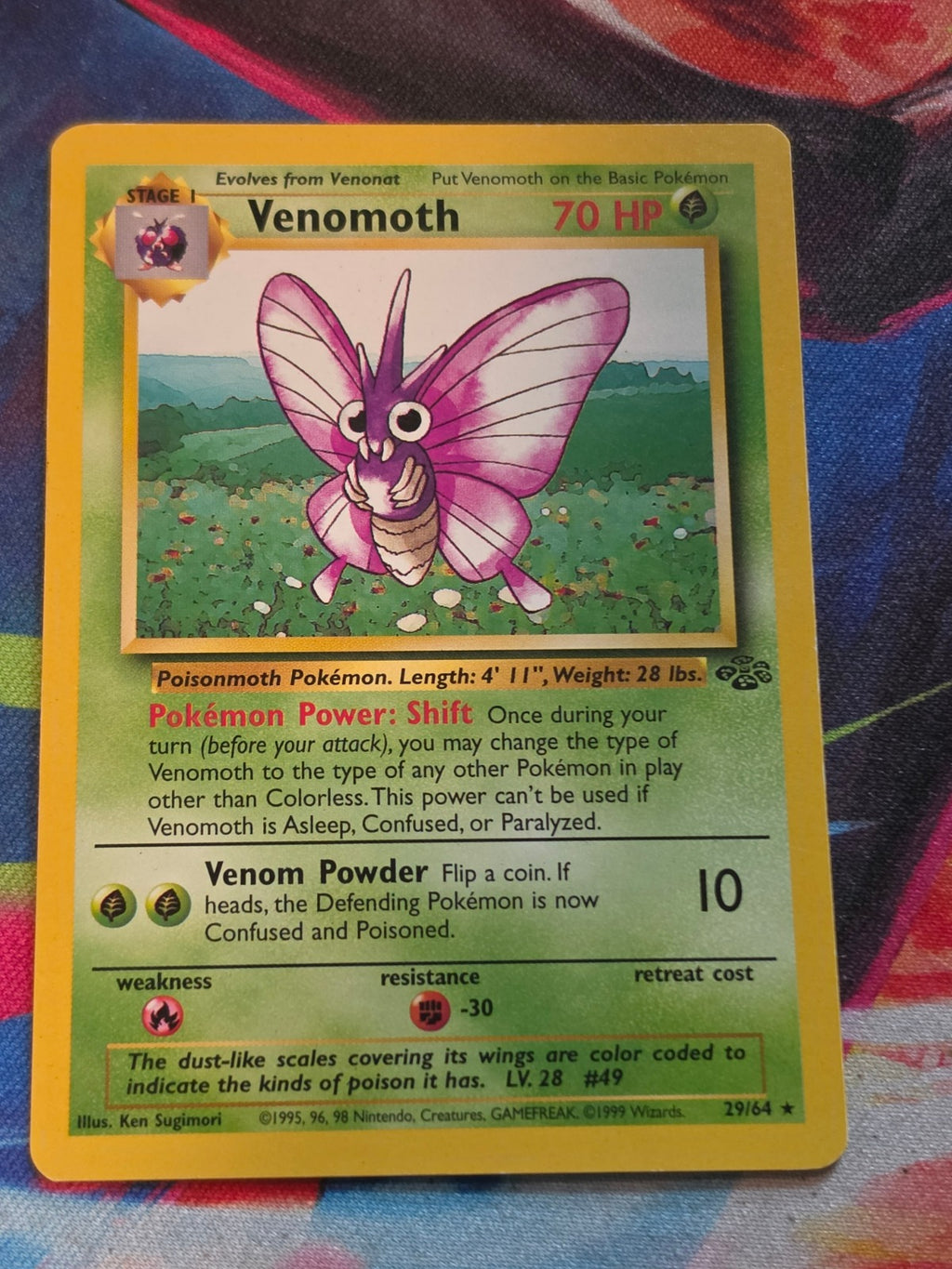 Venomoth (29) Unlimited Rare Jungle 29/64 LP Pokemon