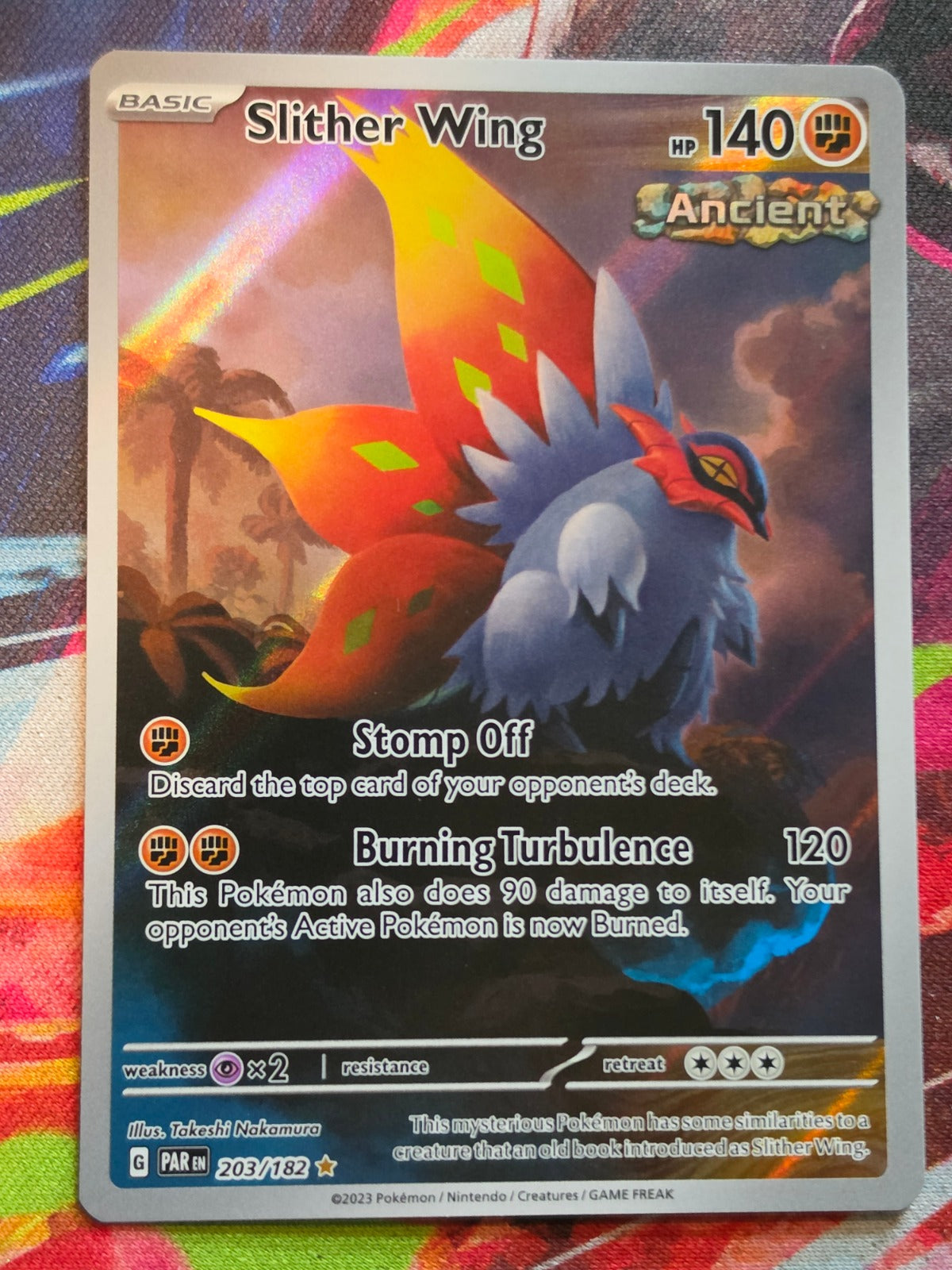 Slither Wing Illustration Rare SV04: Paradox Rift 203/182 NM Pokemon