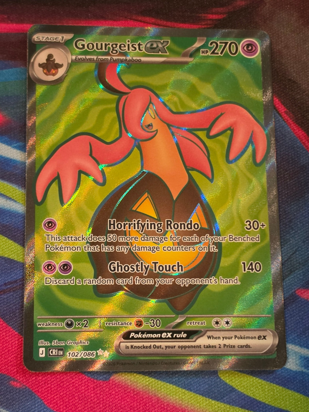 Gourgeist ex Ultra Rare Chaos Rising 102/086 NM Pokemon