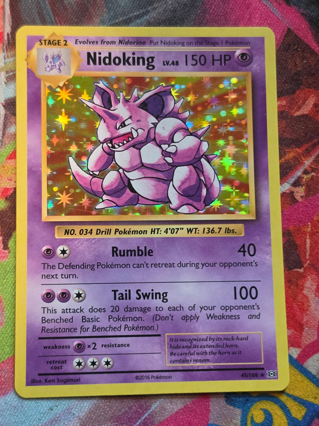 Nidoking Holo Rare XY - Evolutions 45/108 NM-/LP+ Pokemon