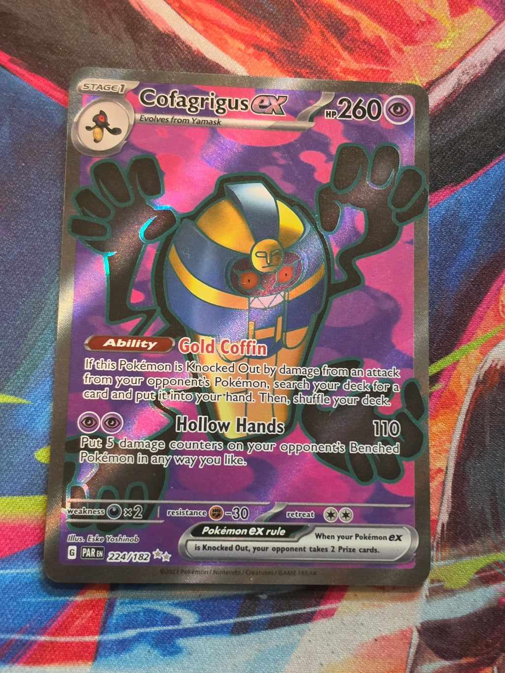 Cofagrigus ex Ultra Rare SV04: Paradox Rift 224/182 NM Pokemon