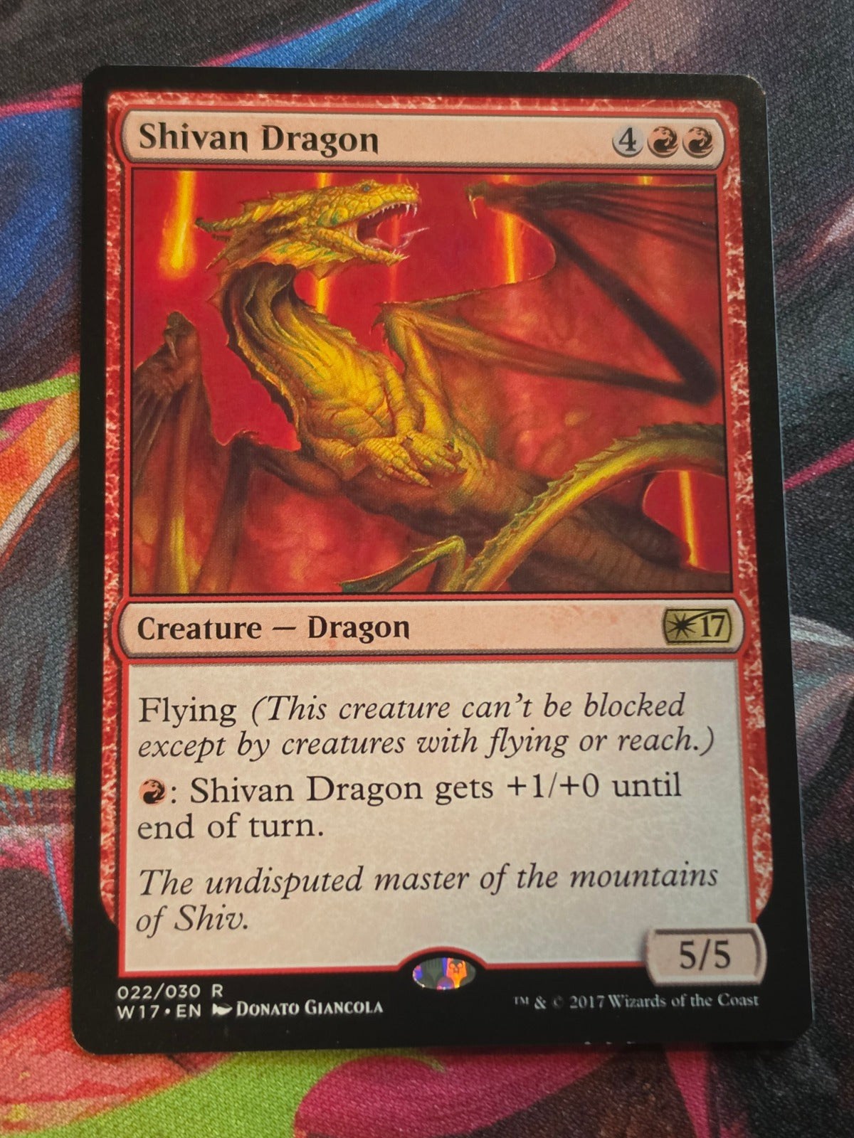Shivan Dragon - 22 - Welcome Deck 2017 - R - LP MTG