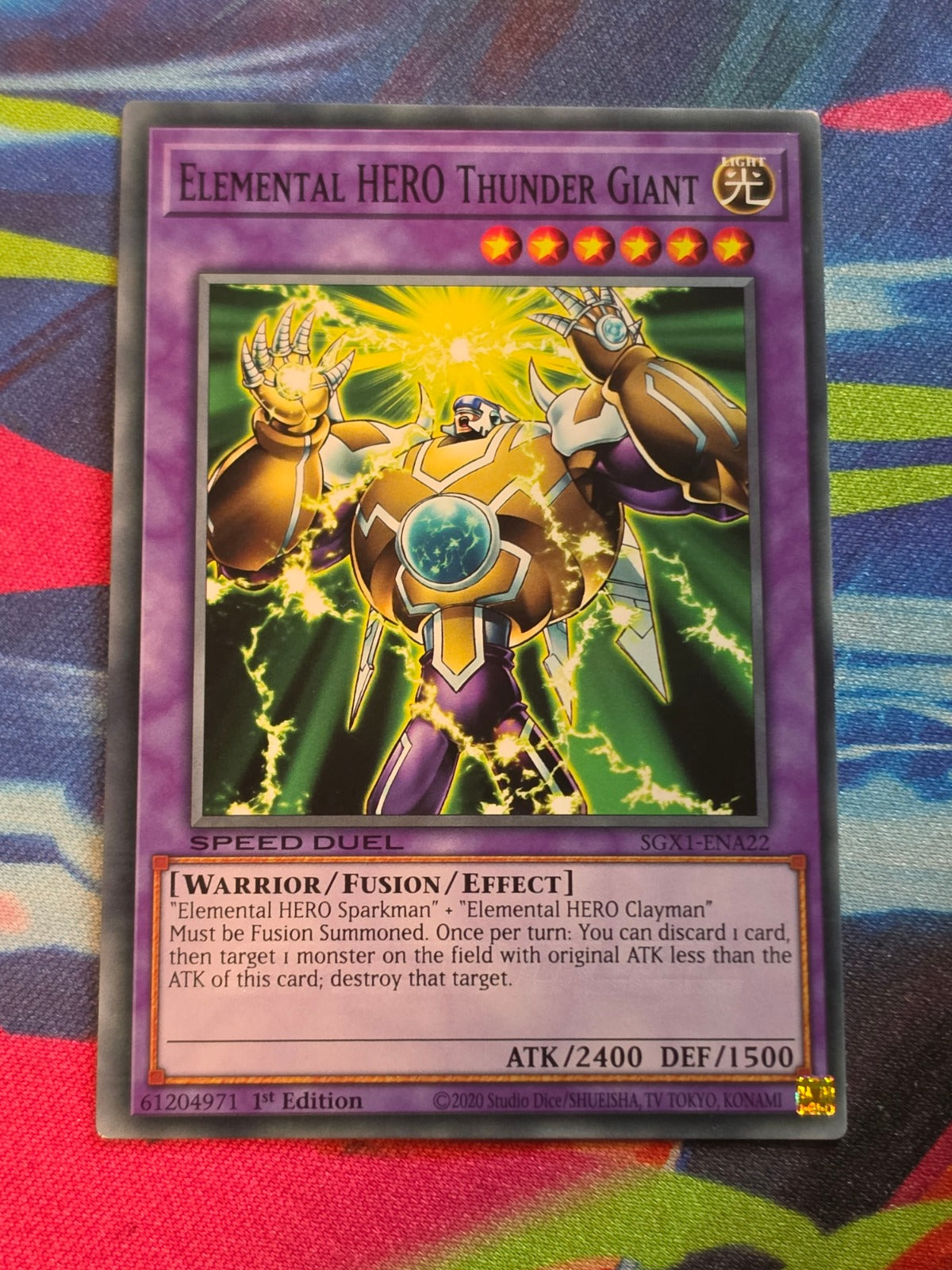 Elemental HERO Thunder Giant Common Speed Duel GX: Duel Academy Box SGX1-ENA22 1st Edition LP Yu-Gi-Oh!