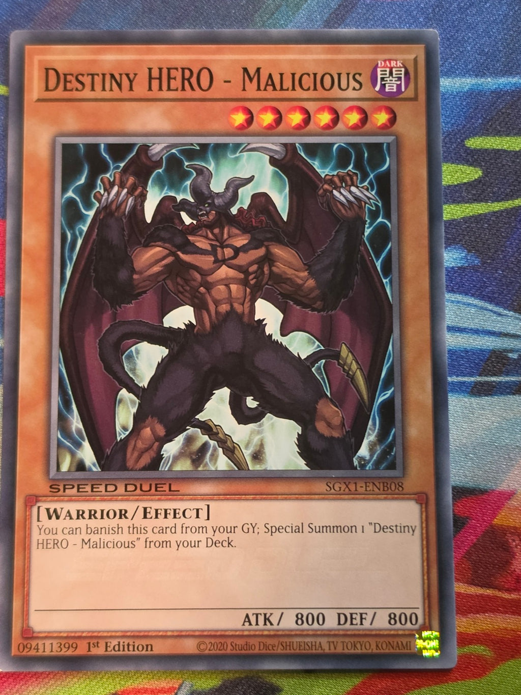 Destiny HERO - Malicious Common Speed Duel GX: Duel Academy Box SGX1-ENB08 1st Edition LP Yu-Gi-Oh!